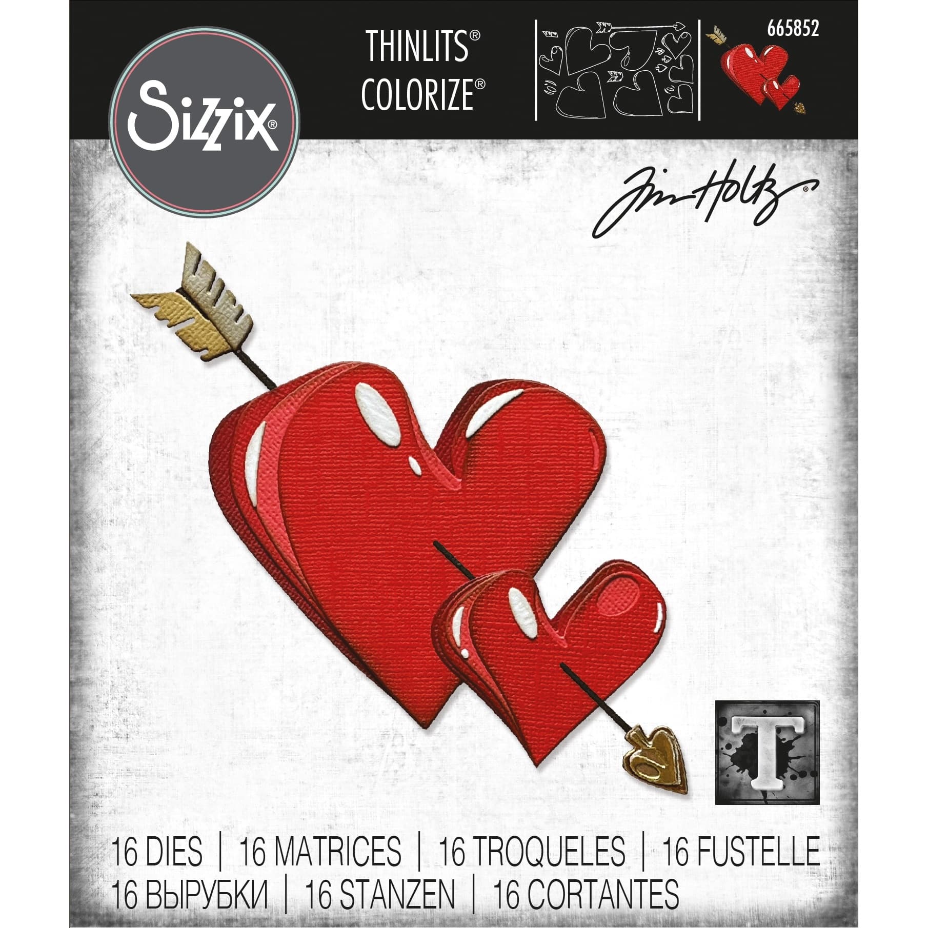 Sizzix&#xAE; Thinlits&#xAE; Colorize&#xAE; Lovestruck Dies by Tim Holtz