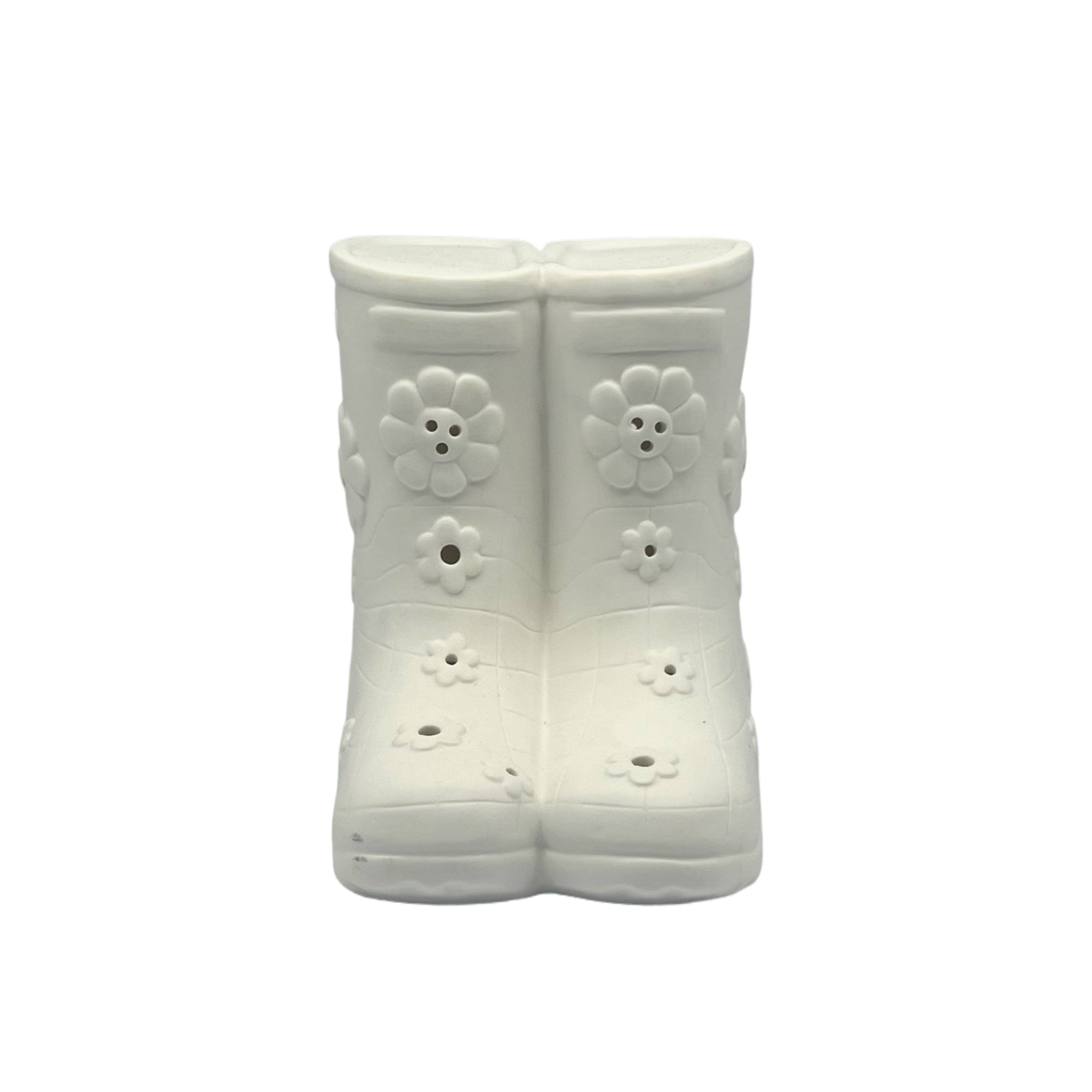 7&#x22; Unfinished Rain Boot DIY LED Ceramic D&#xE9;cor by Make Market&#xAE;