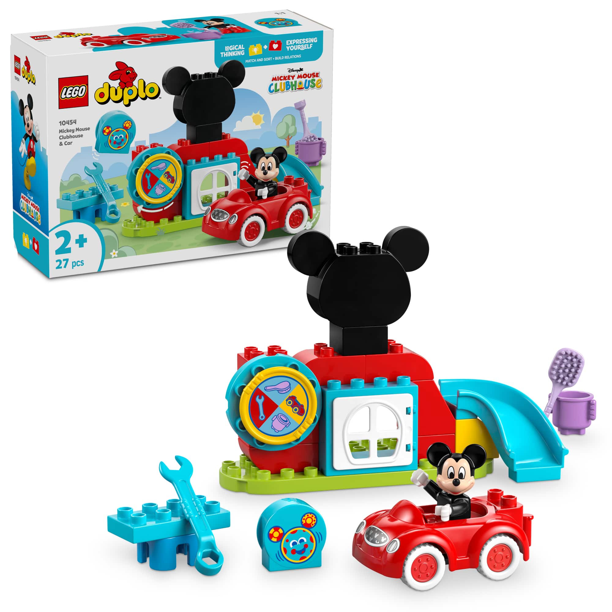 LEGO&#xAE; DUPLO&#xAE; Disney Mickey Mouse Clubhouse &#x26; Car Building Kit 10454