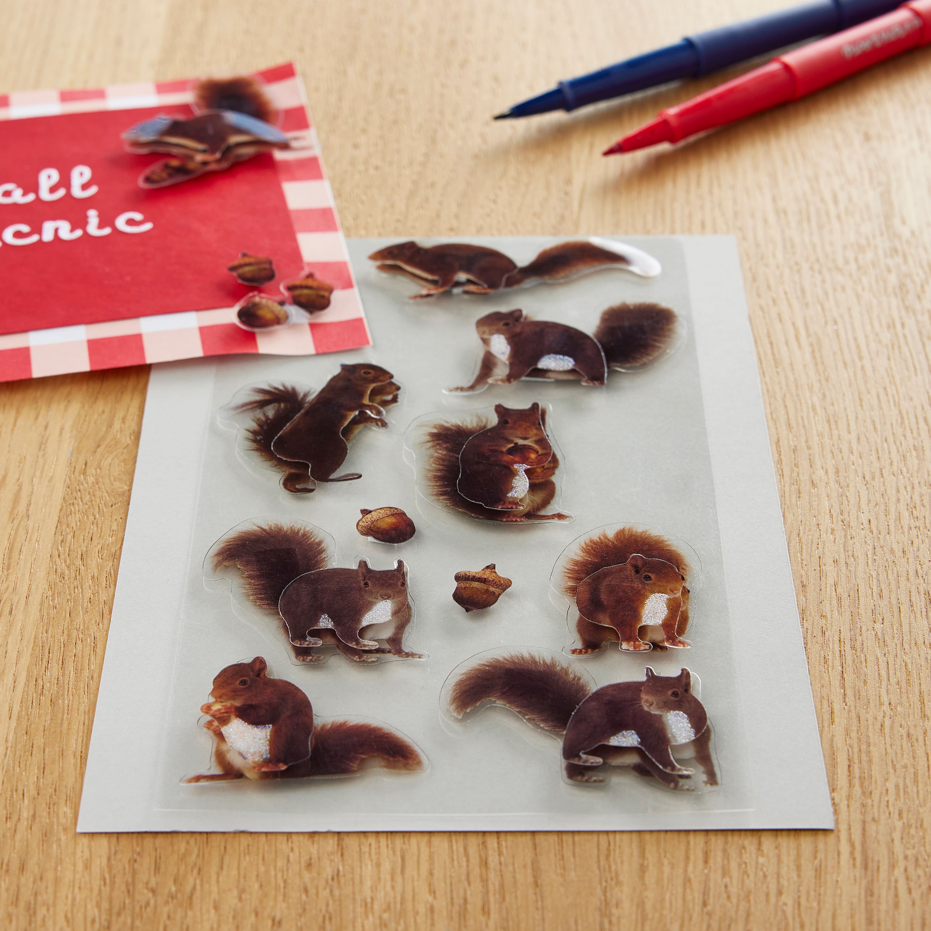 12 Pack: Squirrel Stickers by Recollections&#x2122;