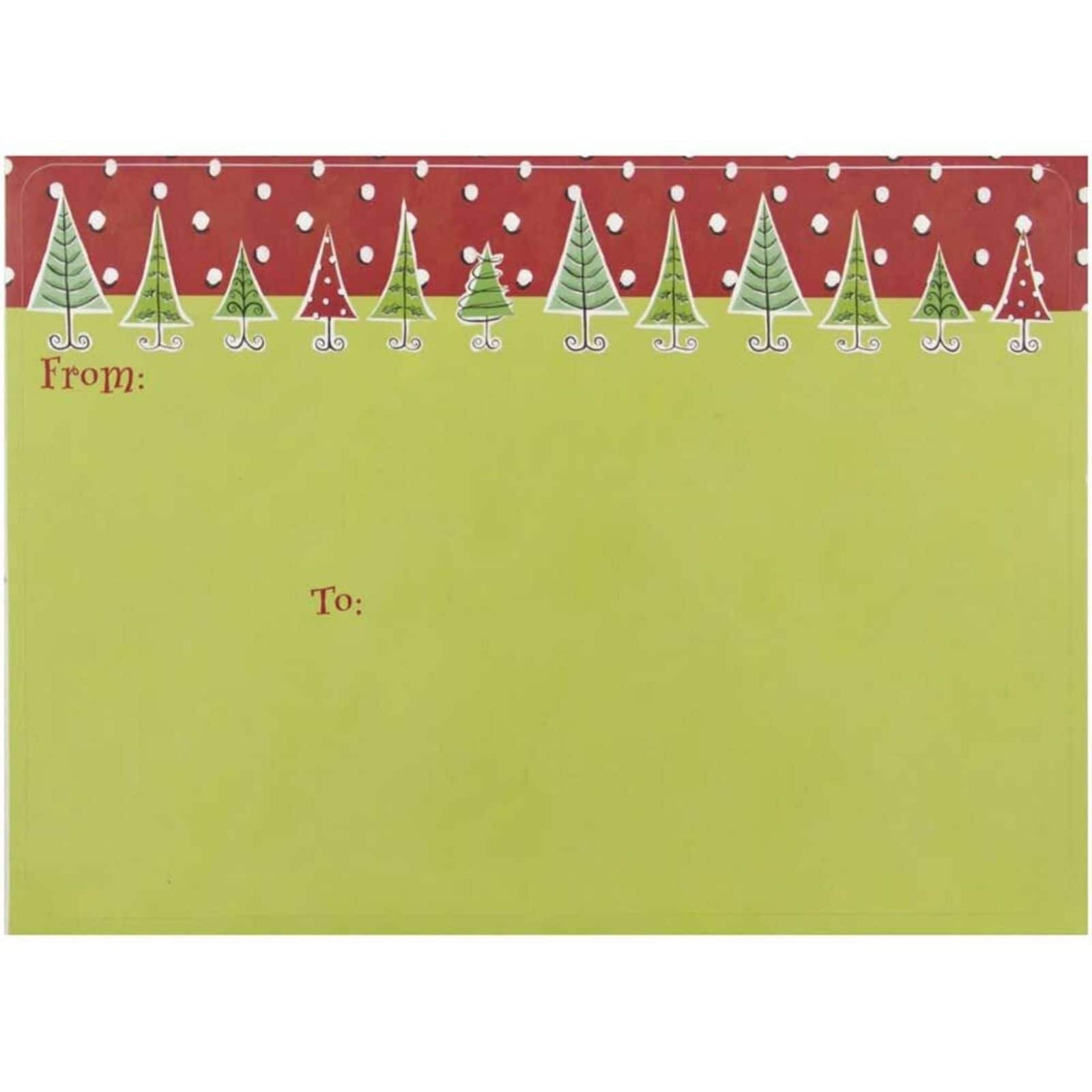 JAM Paper Green and Red To/From Christmas Gift Tag Stickers, 8ct.
