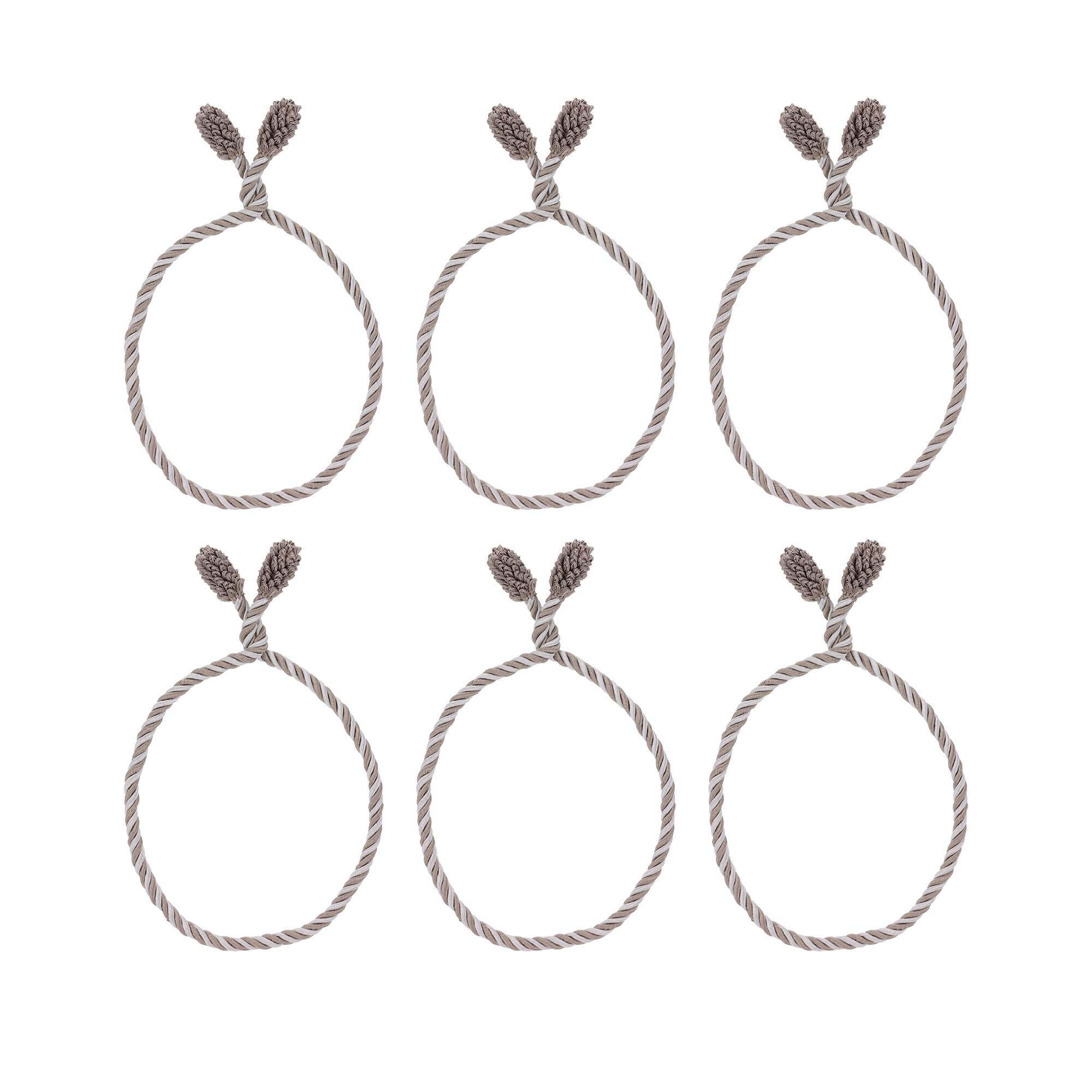 Haute Decor 20" Taupe & White Decorative Twist Ties, 6ct.