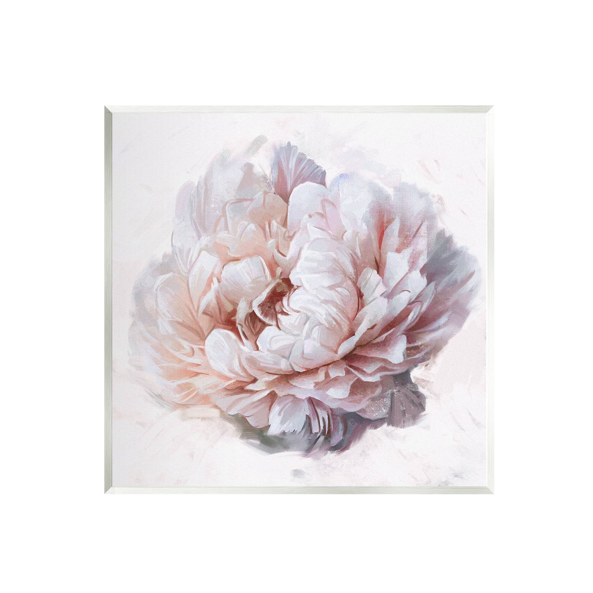 Stupell Industries Detailed Peony Petals Wall Plaque Art