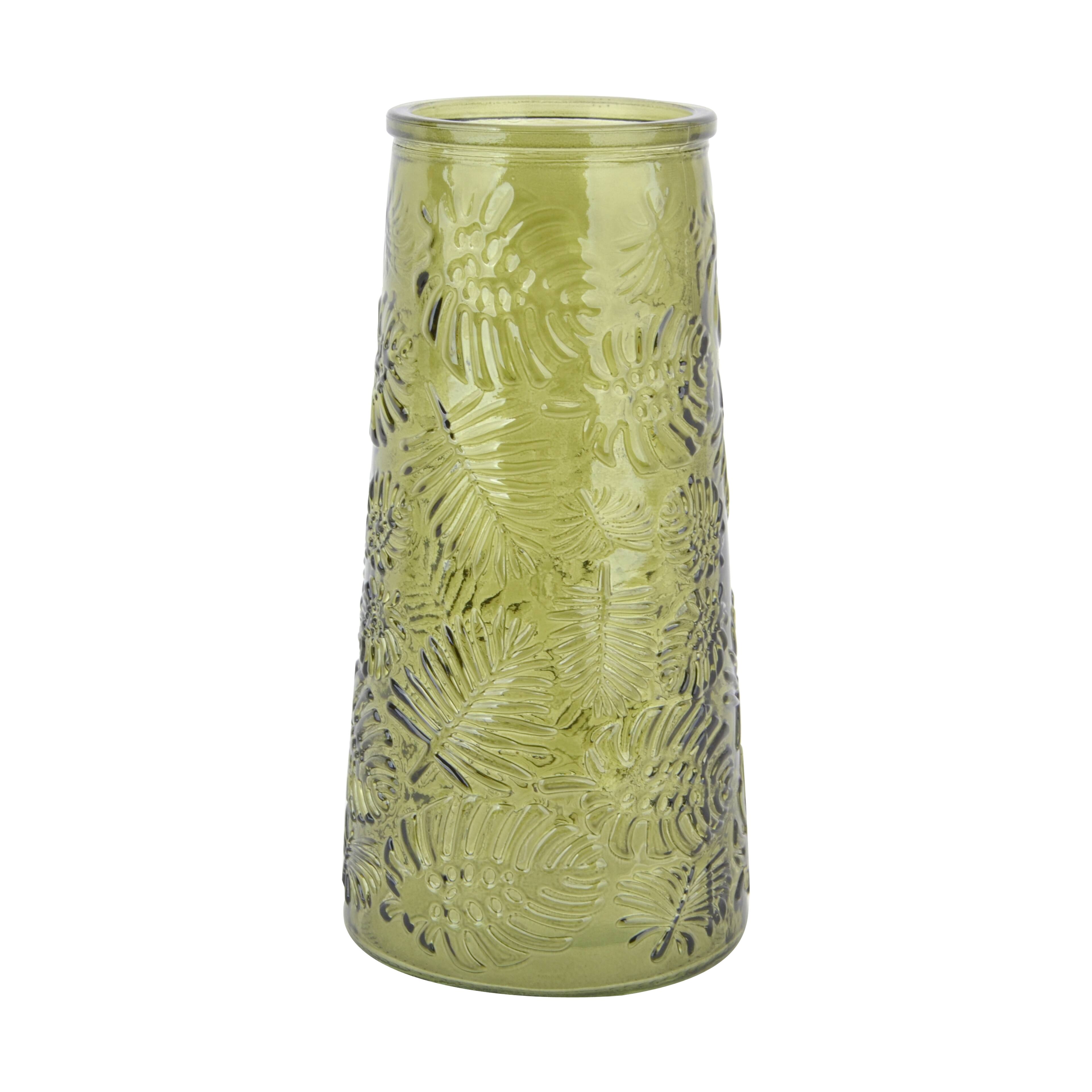 8" Leaf Pattern Glass Vase by Ashland®