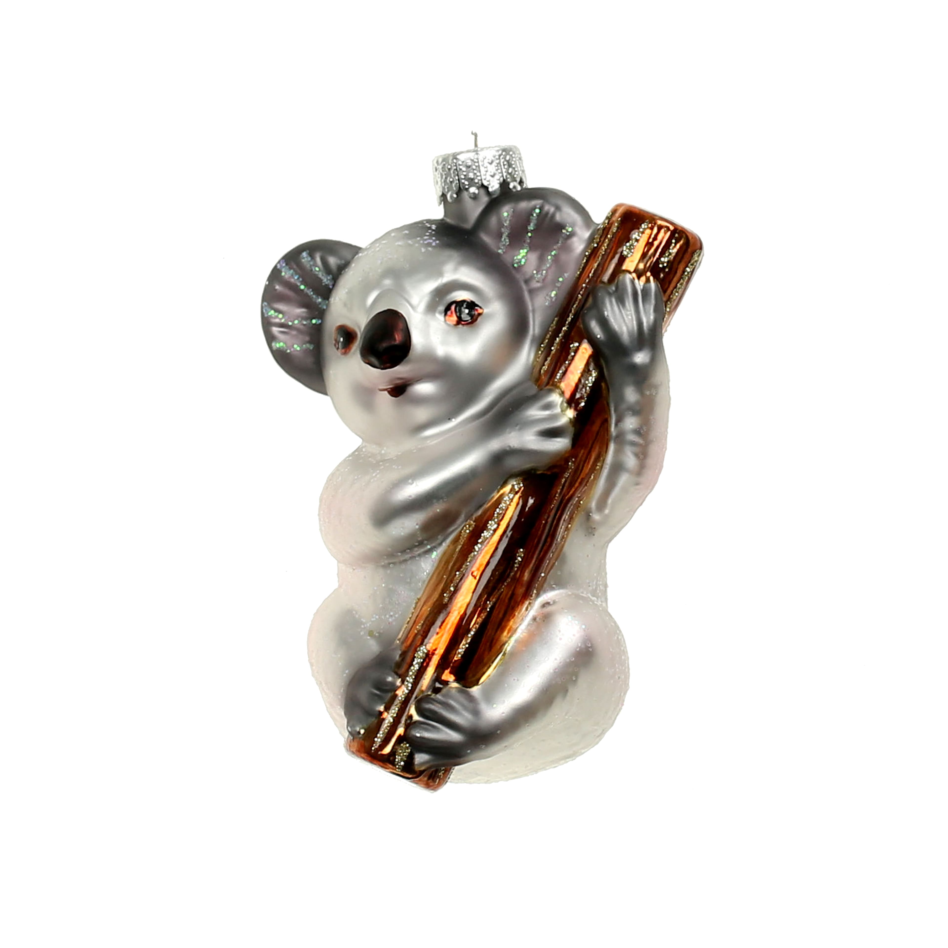3.75&#x22; Gray Koala Bear Glass Ornament by Ashland&#xAE;