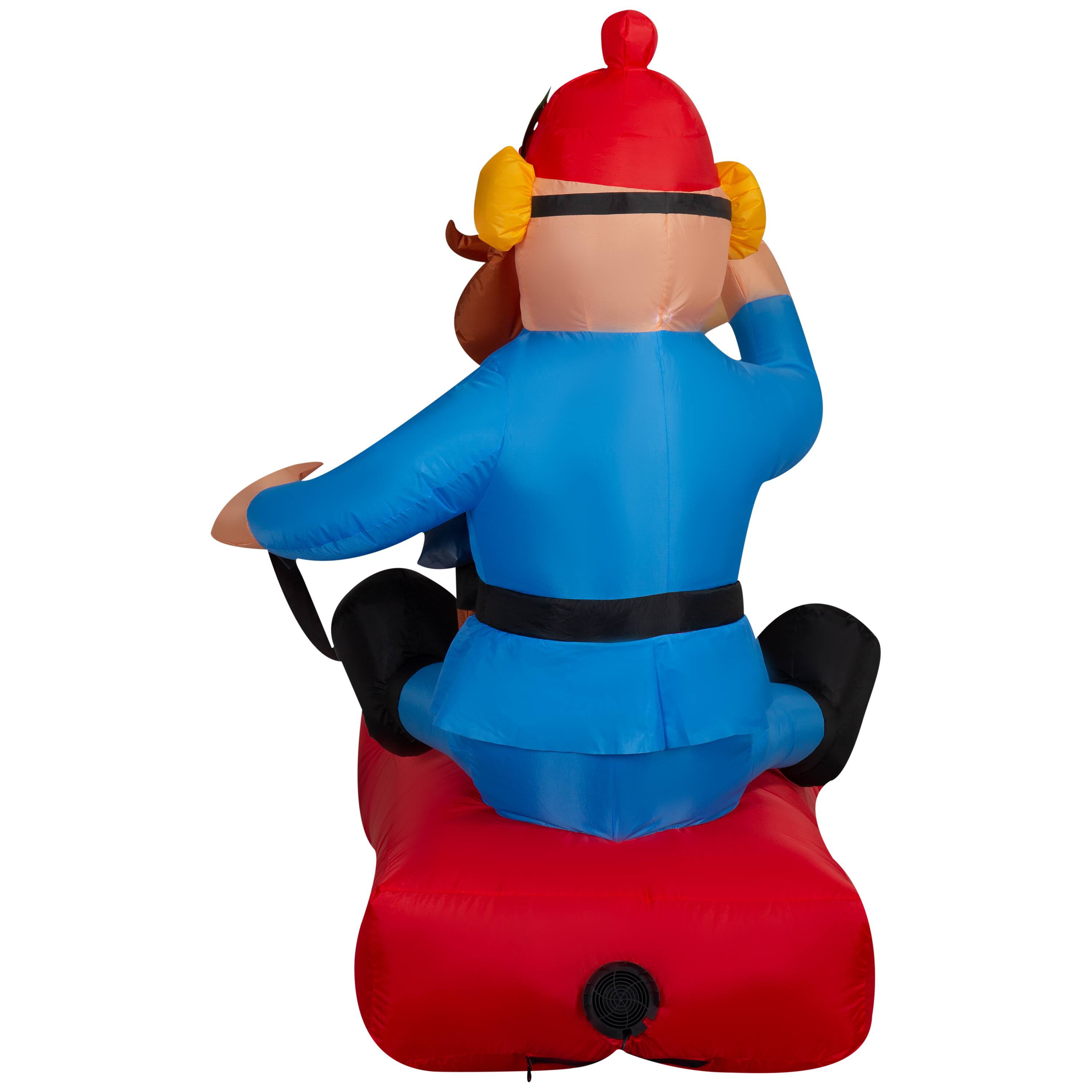 4.5ft. Airblown® Inflatable Christmas Rudolph & Yukon Cornelius on Sled