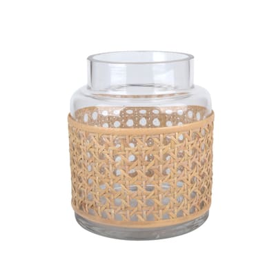 Glass Vase with Rattan Cane Sleeve by Ashland® image
