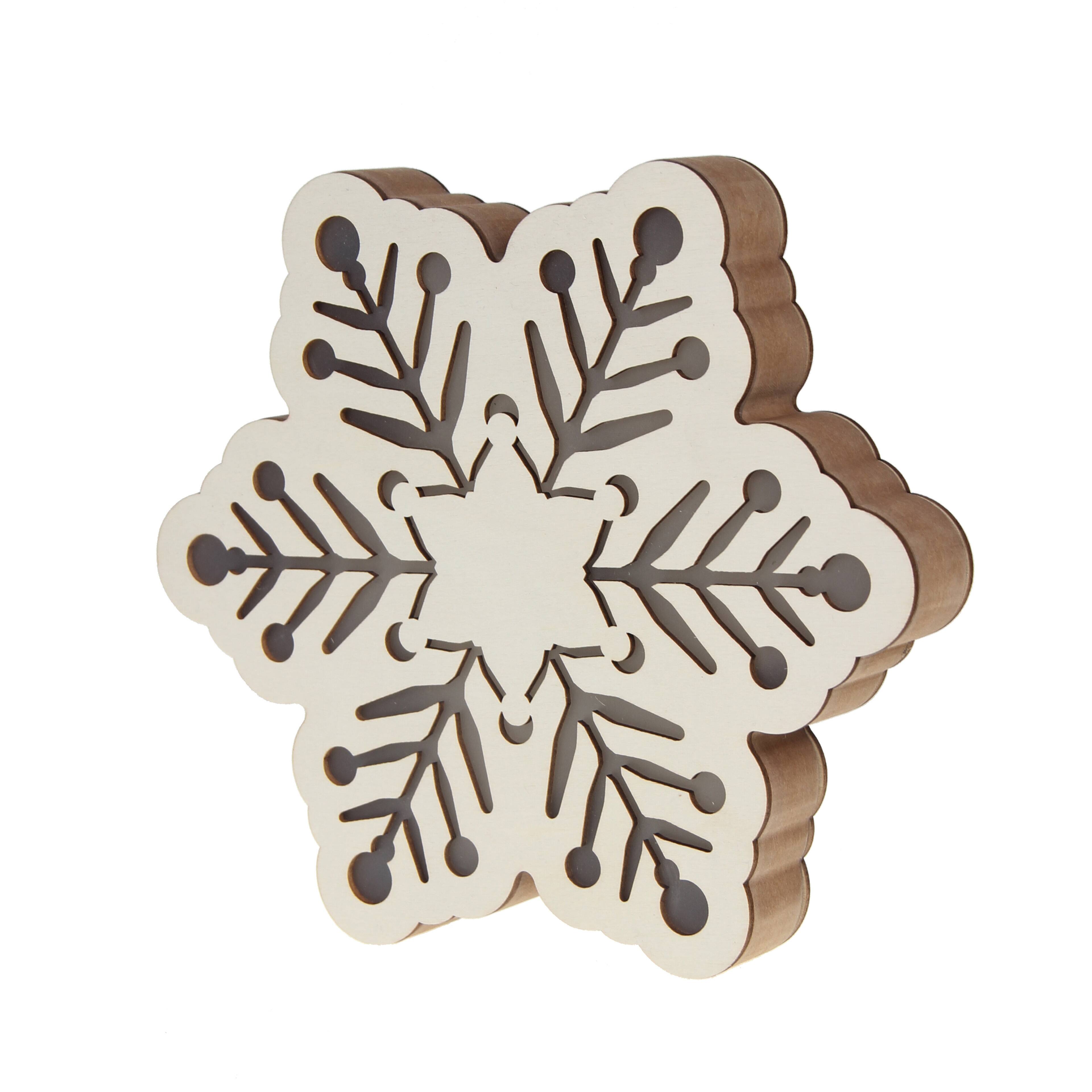 8” Snowflake Table Decor Metal LED candle – Morties Boutique