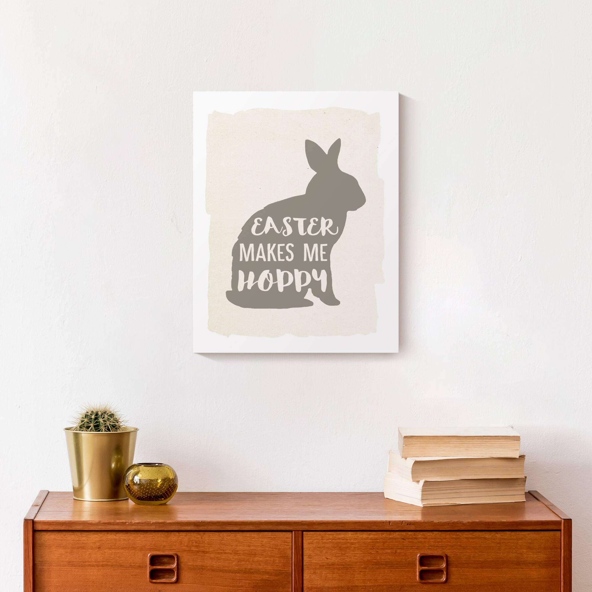 Easter Makes Me Hoppy 1 11" x 14" Canvas Wall Art