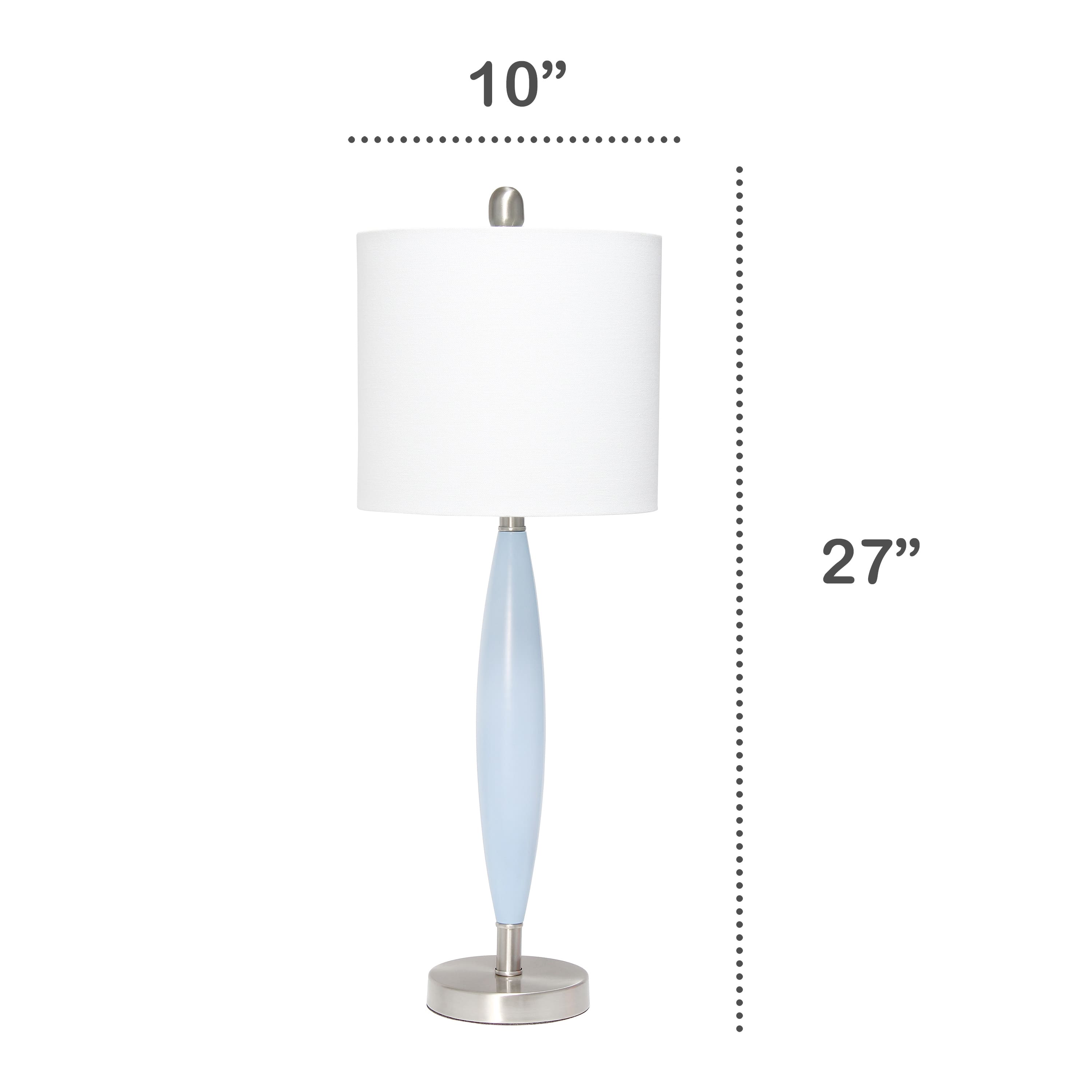 Lalia Home 27" Stylus Table Lamp with White Fabric Shade