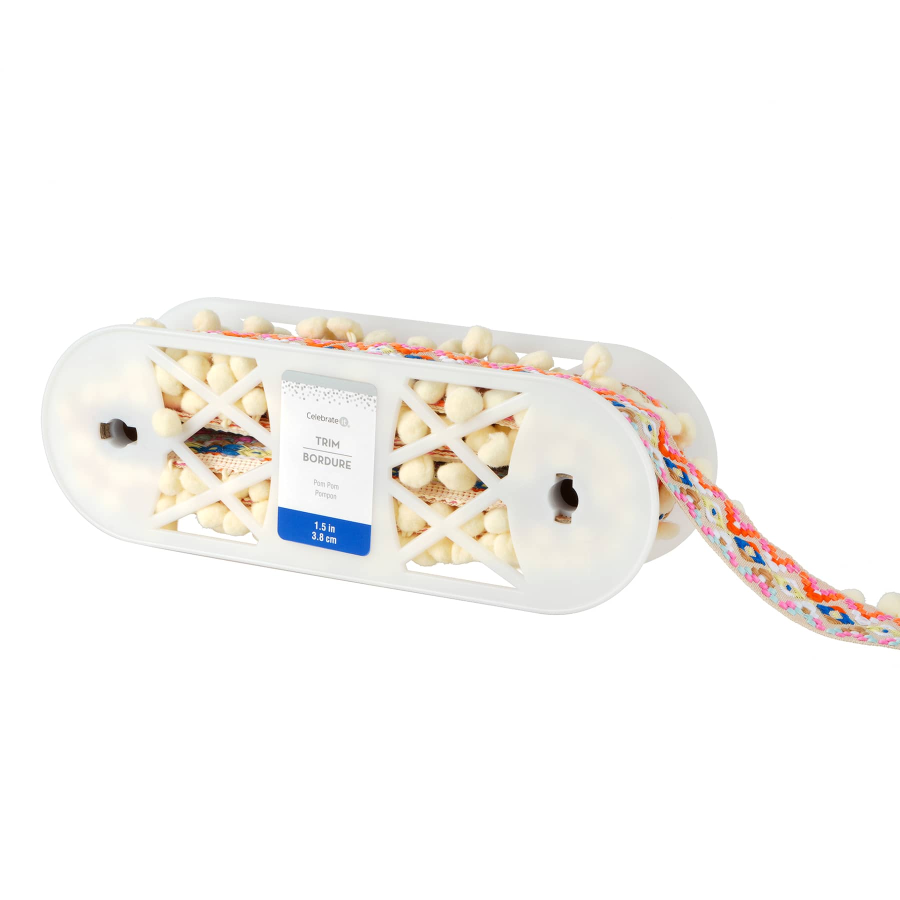 1.5&#x22; Jacquard Pom Pom Trim by Celebrate It&#xAE;