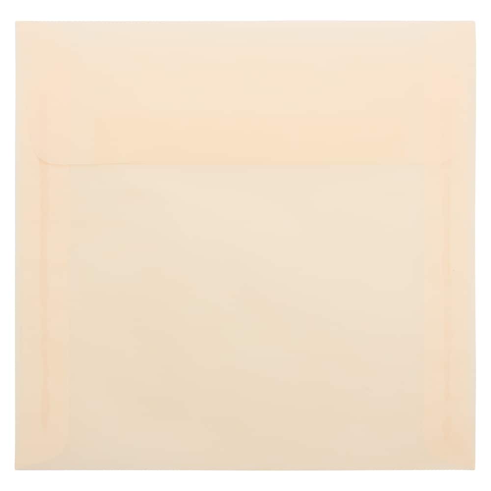 JAM Paper 6.5" x 6.5" Translucent Vellum Envelopes, 50ct.