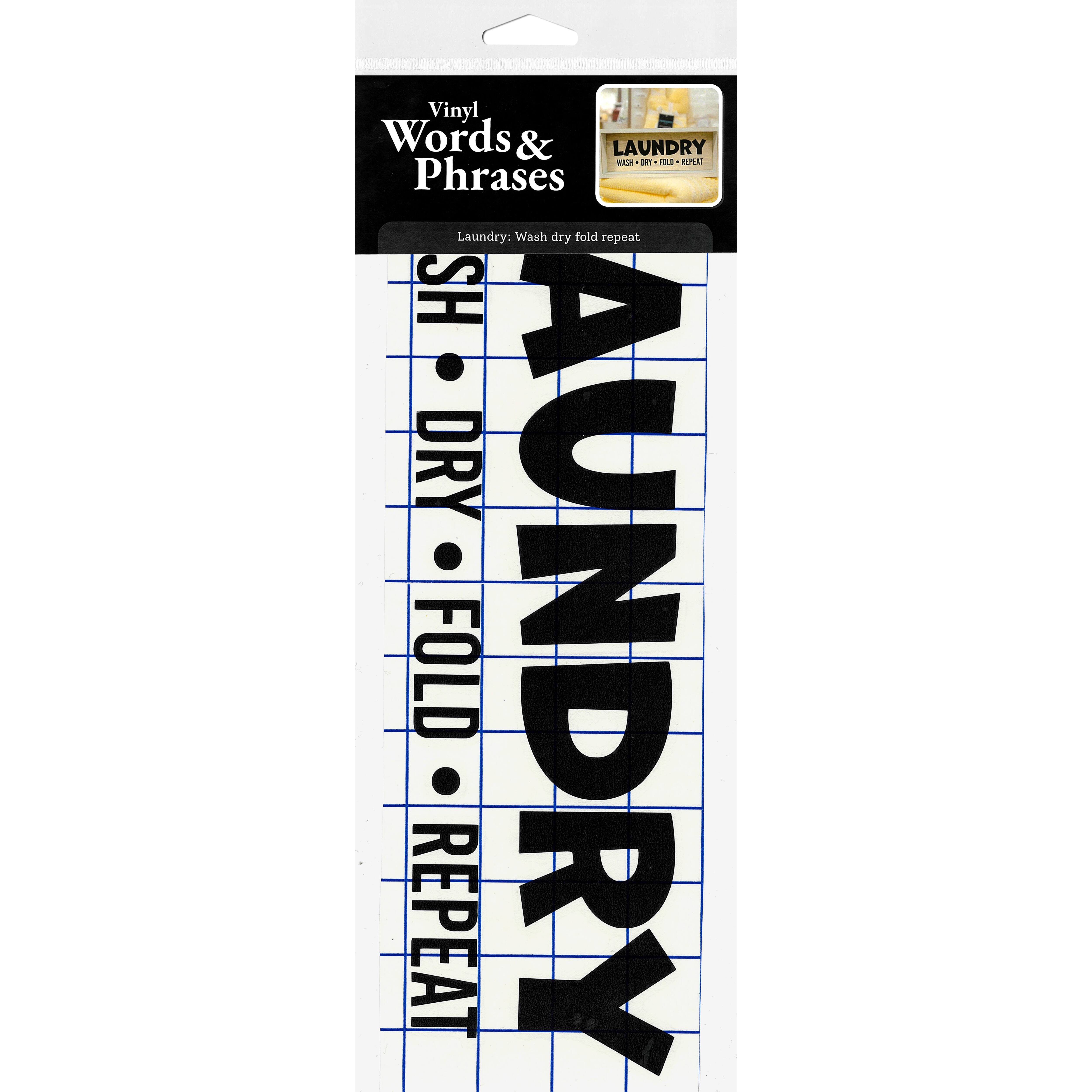 Leisure Arts&#xAE; Vinyl Matte Black Laundry Decal