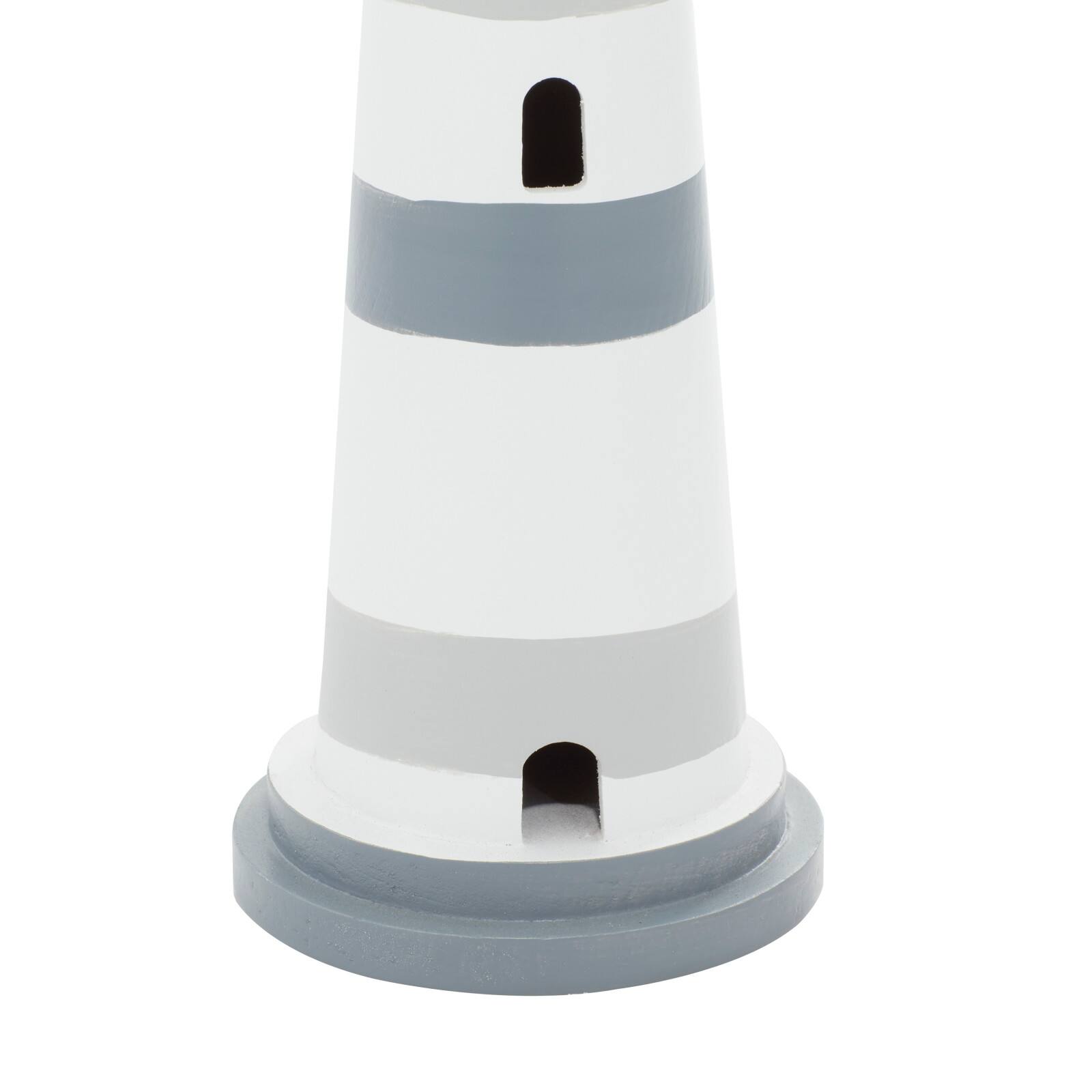 Grey wood Coastal Sculpture, Lighthouse 13" x 4" x 4"