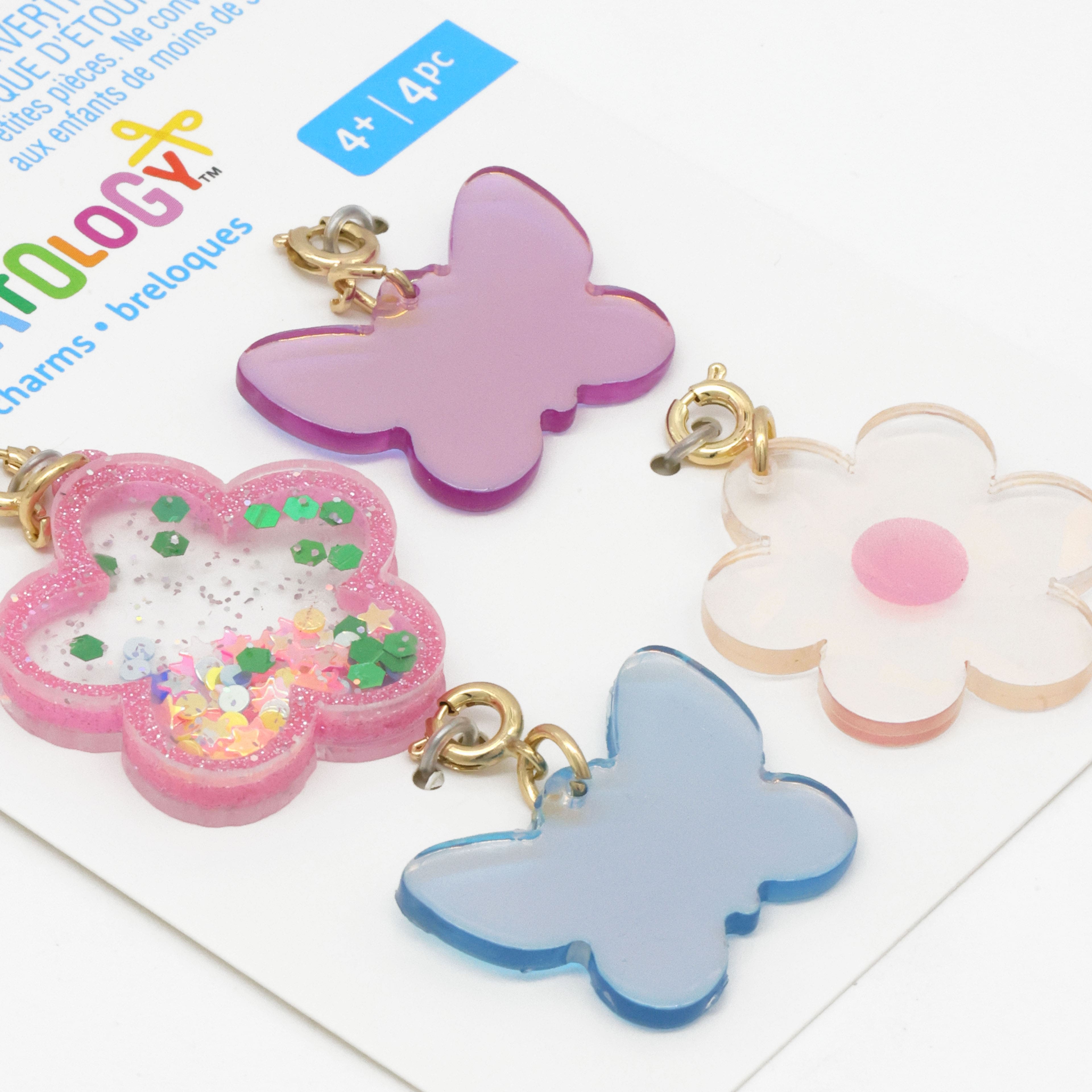 12 Pack: Butterfly &#x26; Flower Charm Set by Creatology&#x2122;