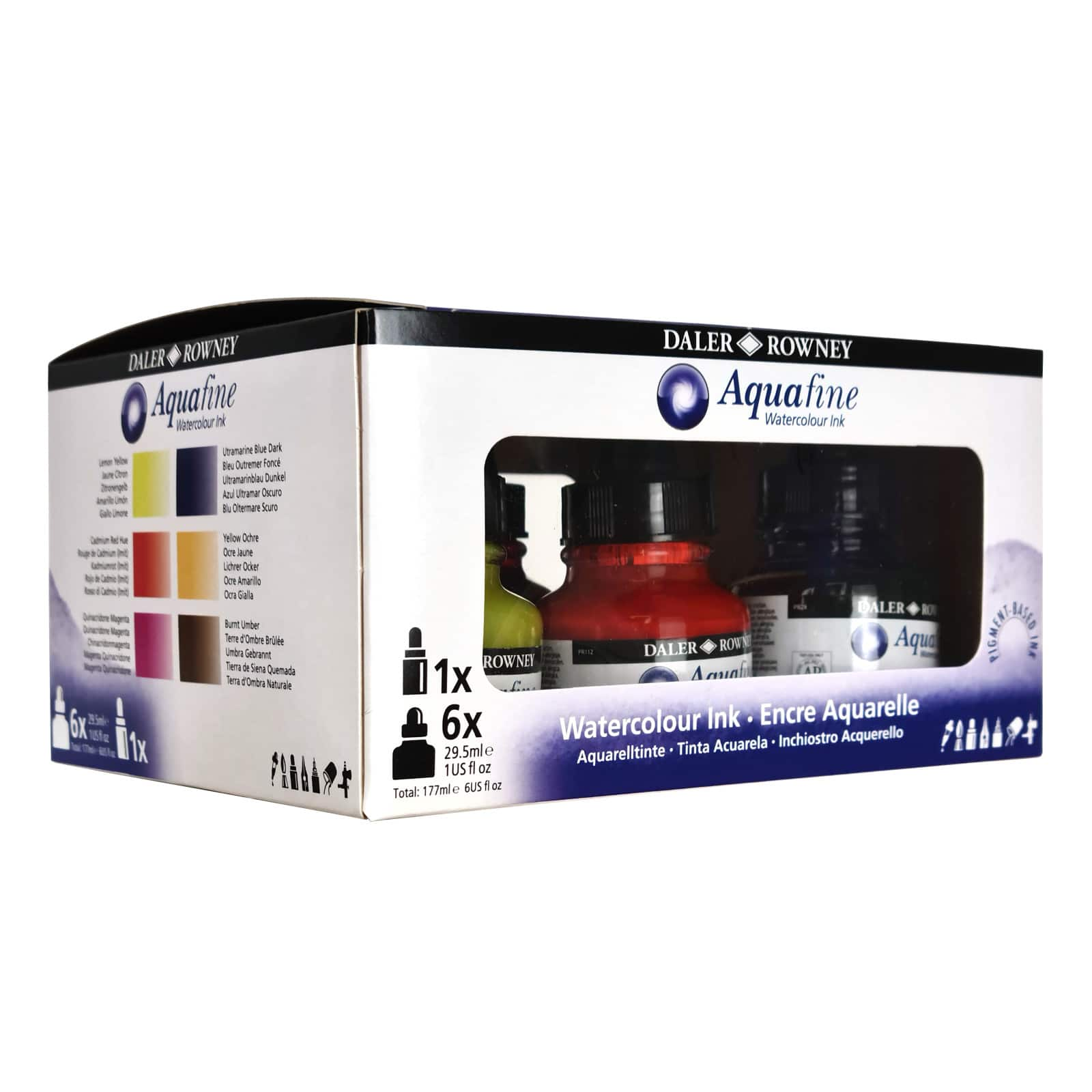 Daler-Rowney Aquafine Watercolor Ink Introduction Set, 6ct.