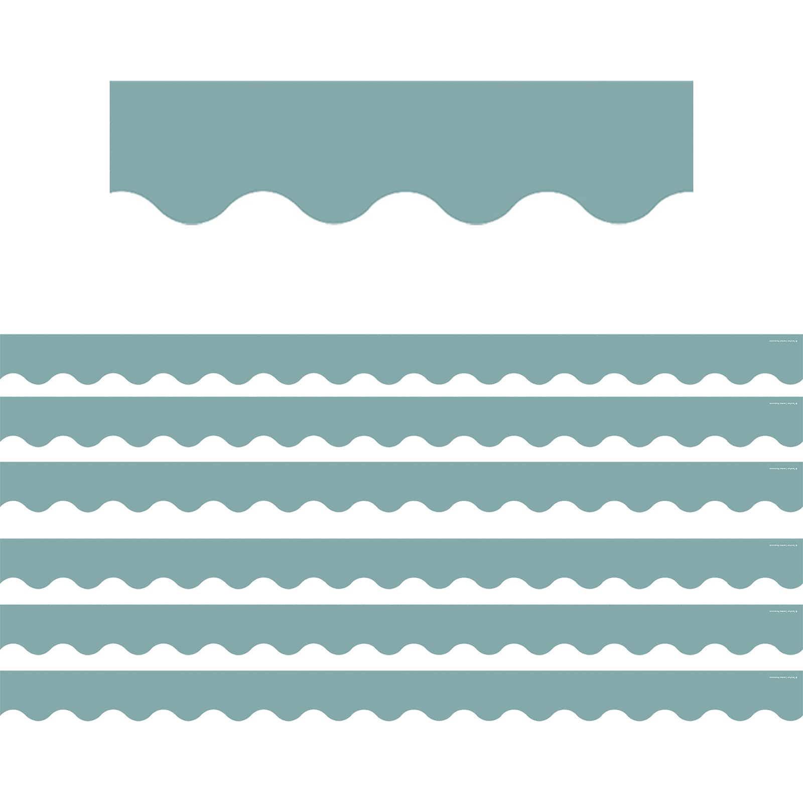 Teacher Created Resources Calming Blue Scalloped Border Trim, 210ft.