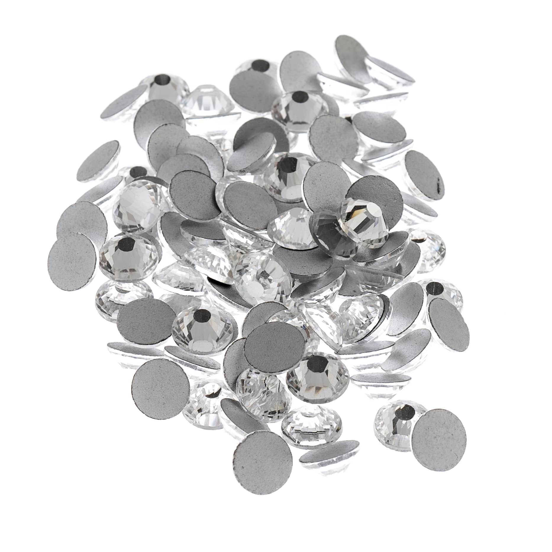1000 Pieces Clear Flat Back Rhinestones Round Crystal Gems 1.5 mm - 5 mm, 5  Sizes : : Home & Kitchen