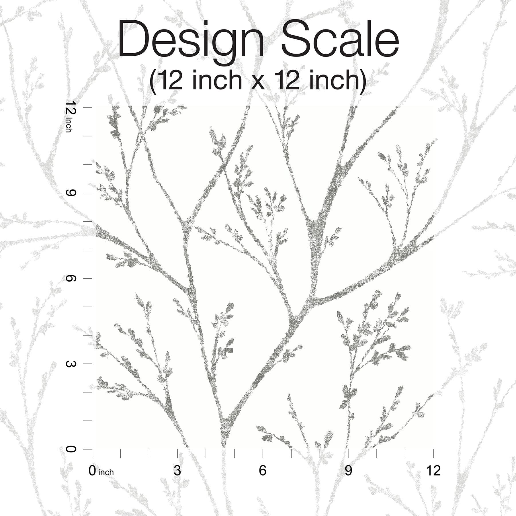 RoomMates Gray Tree Branches Peel &#x26; Stick Wallpaper