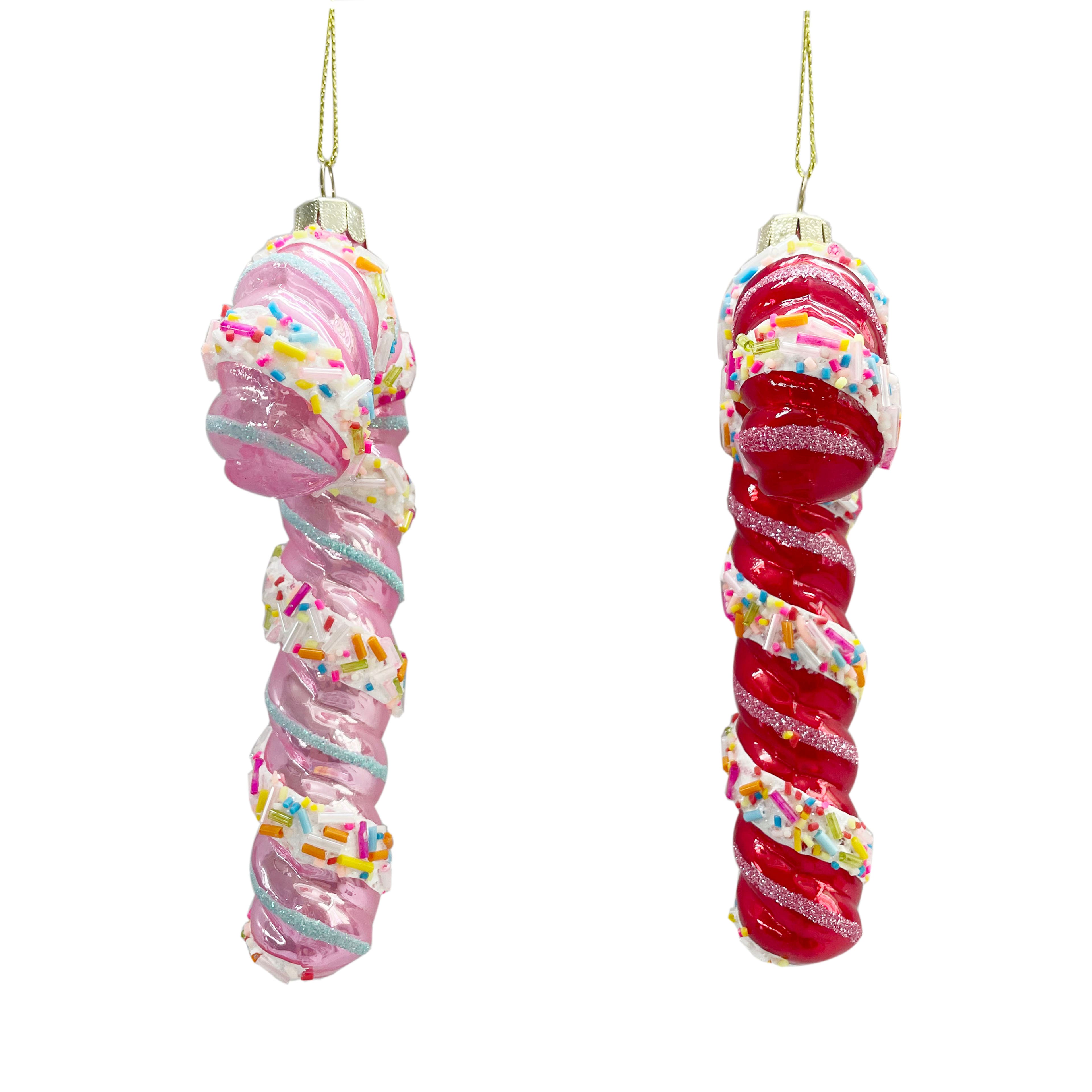 Assortiment d&#x27;ornements canne de bonbon en verre, 1 unit&#xE9; d&#x27;Ashland 