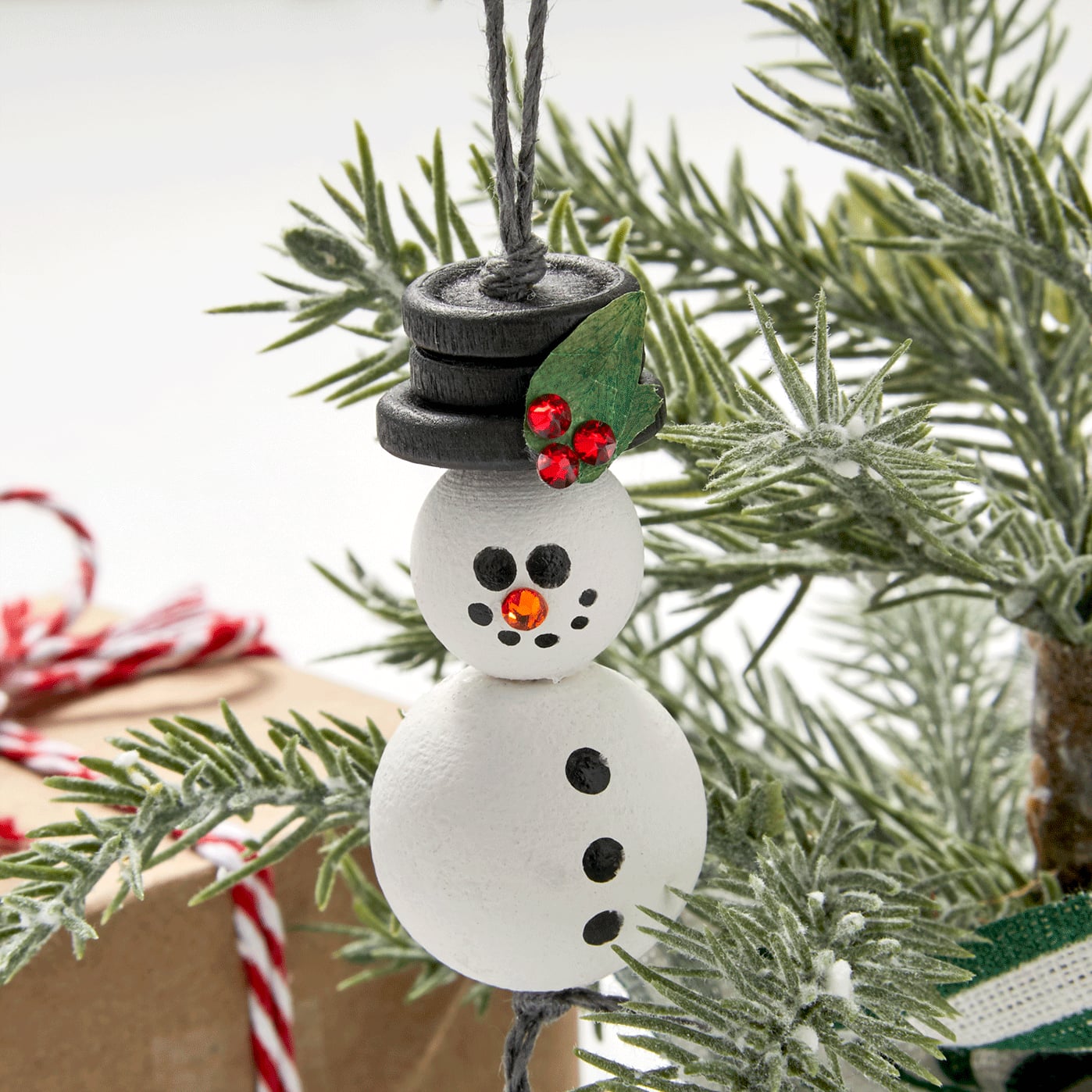 Wood Bead Snowman Ornament Michaels