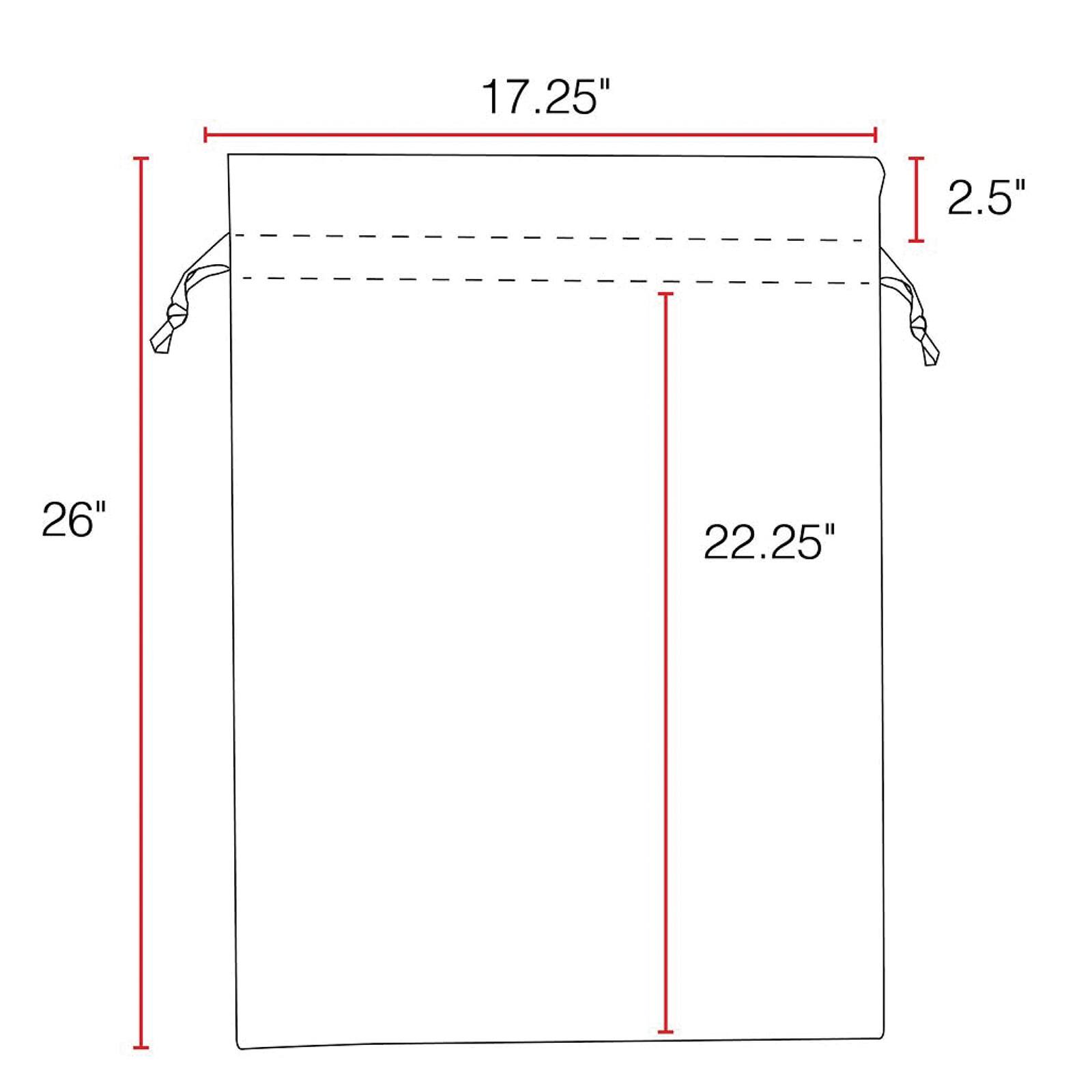 Personality Case™ 17" x 26" & White Stripe Cotton Christmas Drawstring Bag