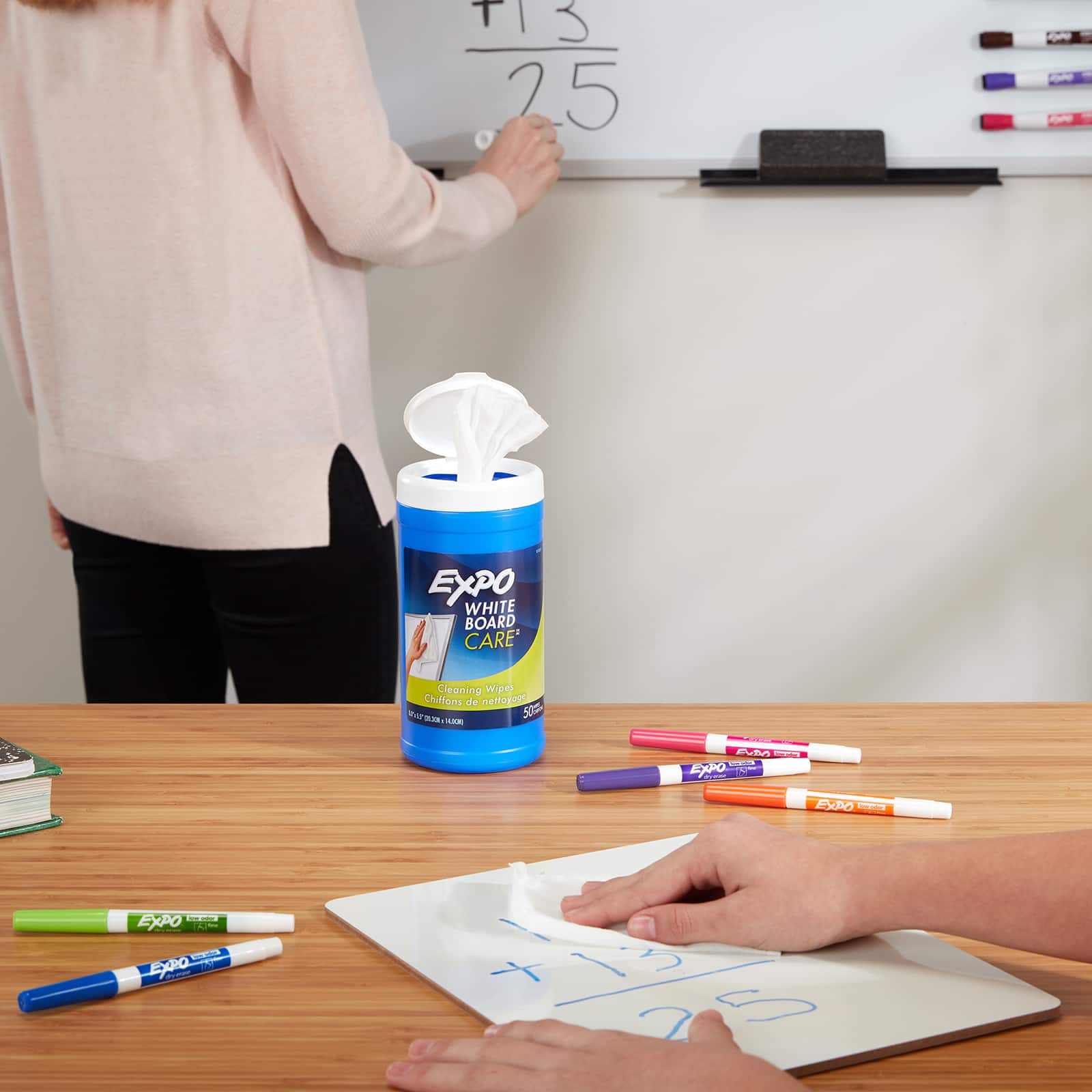 EXPO® White Board Care™ Cleaning Wipes, 2 Pack of 50