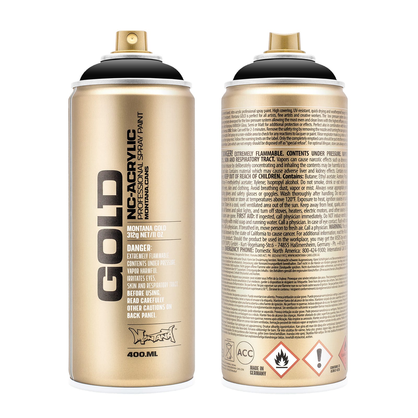 Montana&#x2122; Cans GOLD Shock Color Spray Paint, 400mL