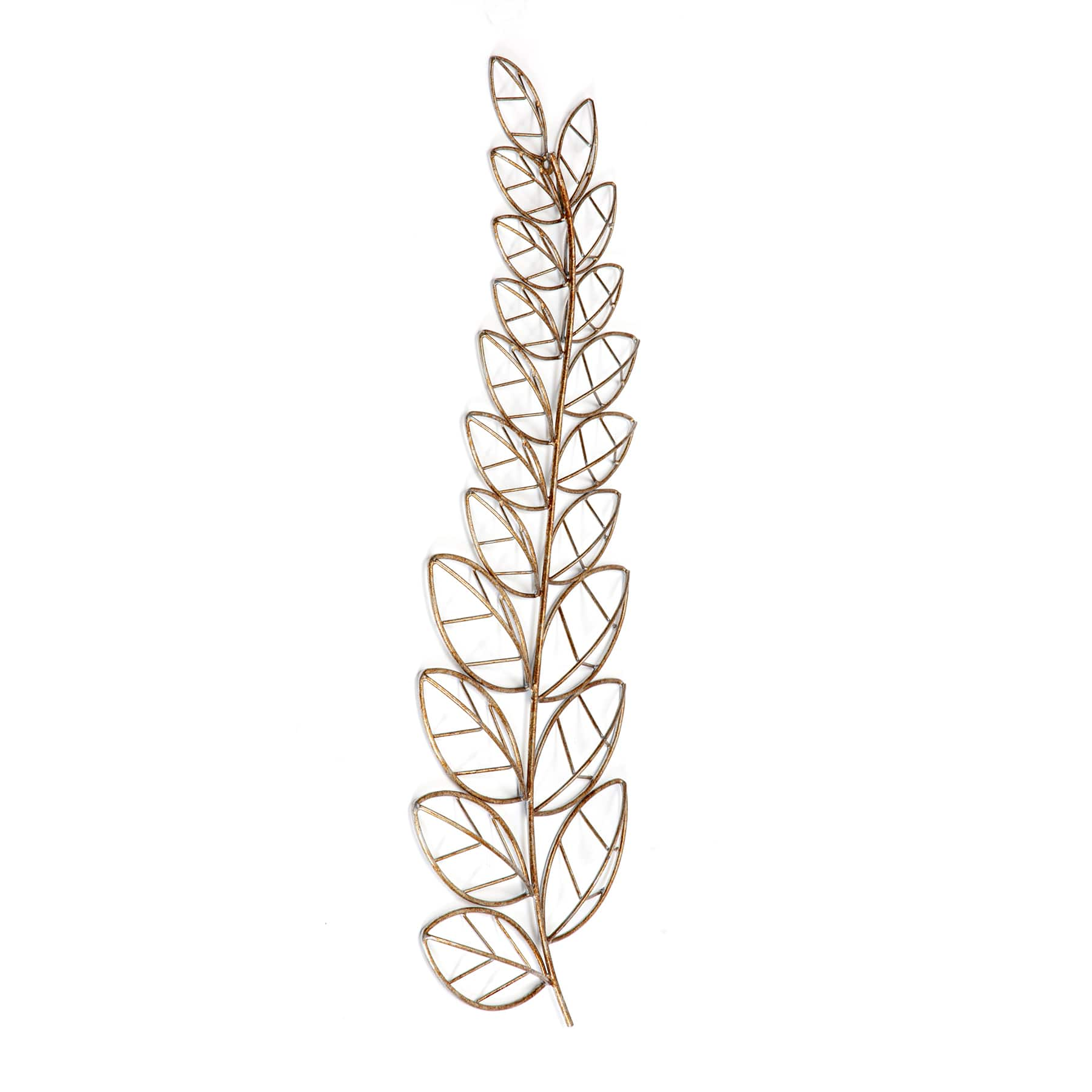 Habitat Decor 33&#x22; Gold Eber Leaves Metal Wall Art