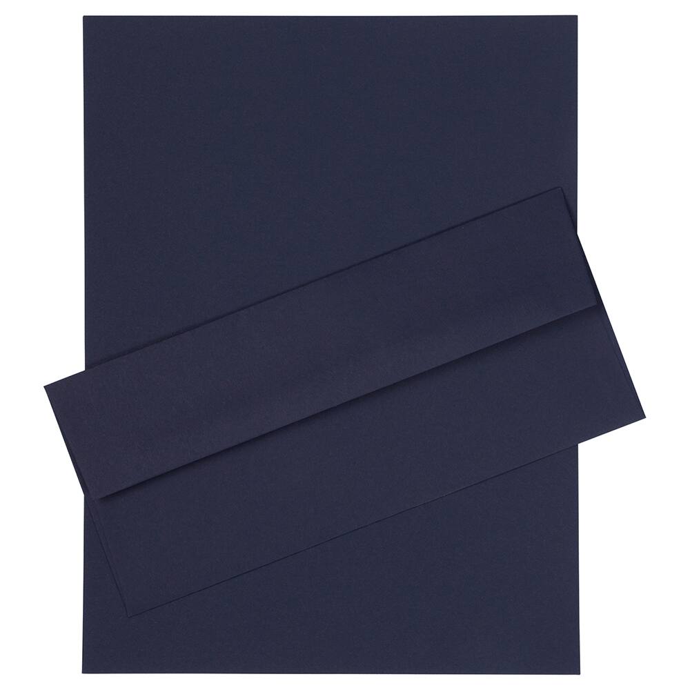 JAM Paper 8" x 11.5" Letter Paper & Envelopes #10 Business Stationery Set, 50ct.
