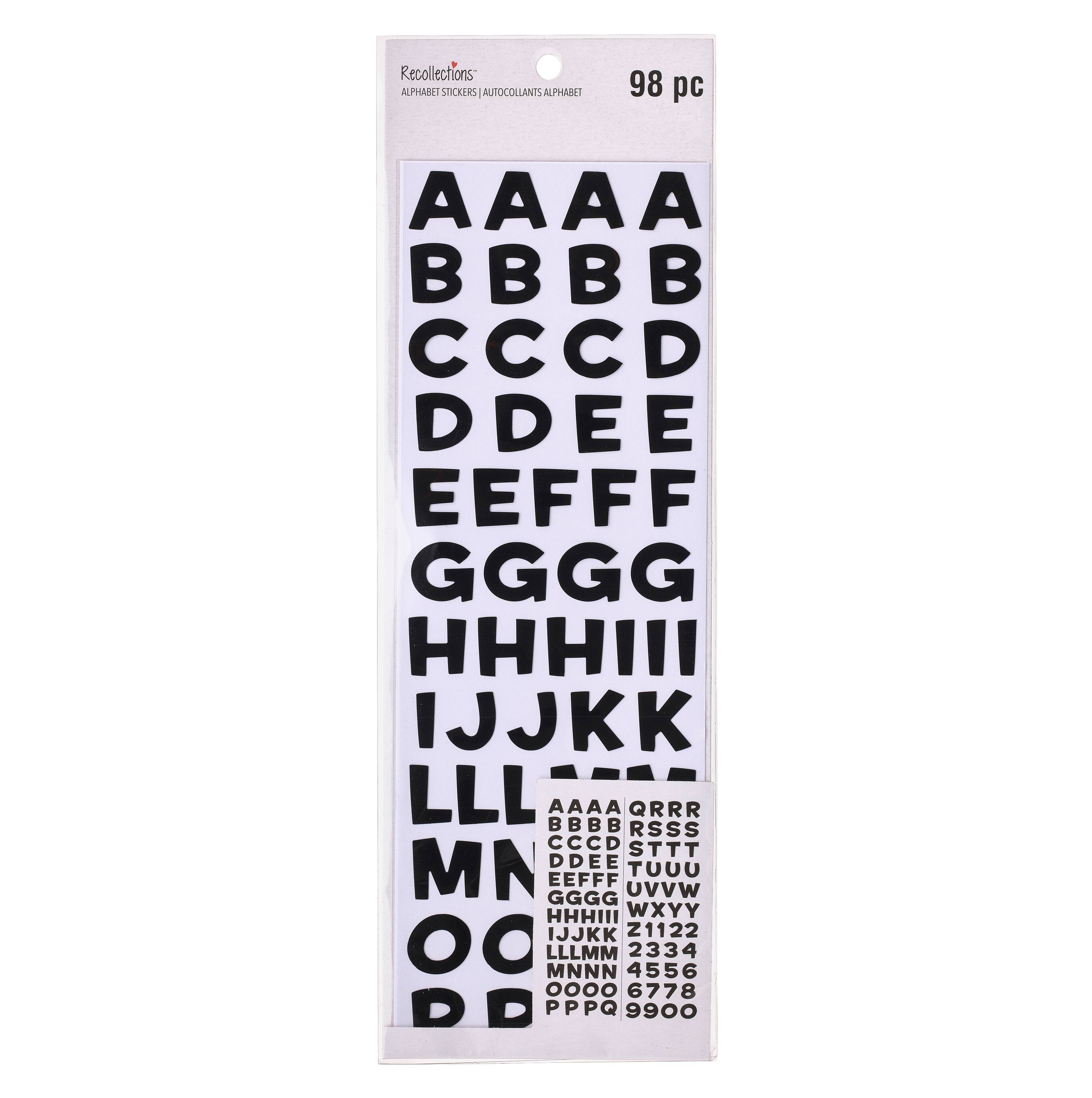 Black Alphabet Stickers by Recollections™ | Letters & Numbers | Michaels