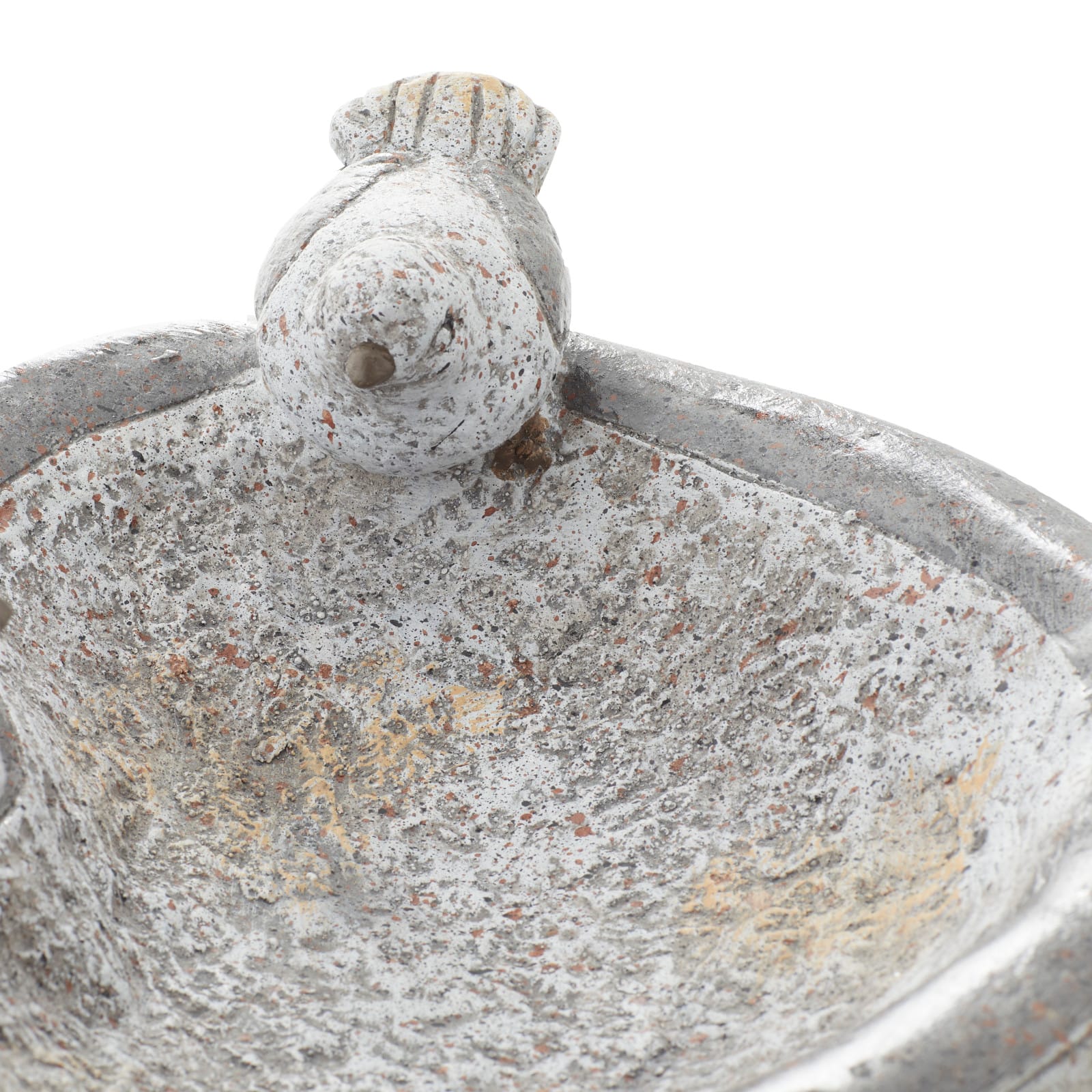 15" Gray Polystone Country Birds Garden Sculpture