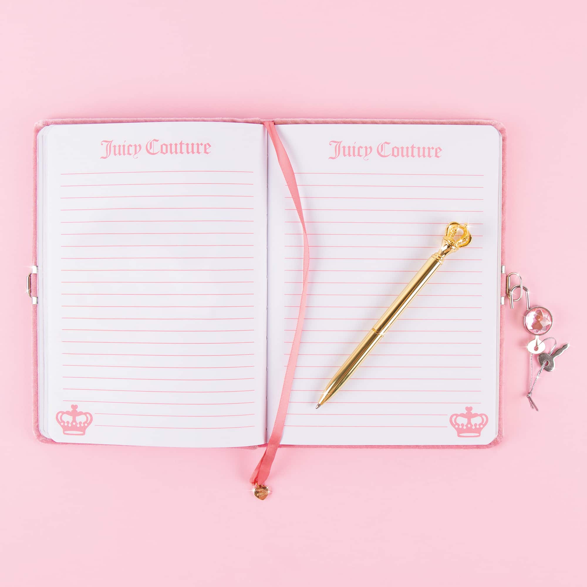 Make It Real Juicy Couture Velvet Locking Journal & Pen Set