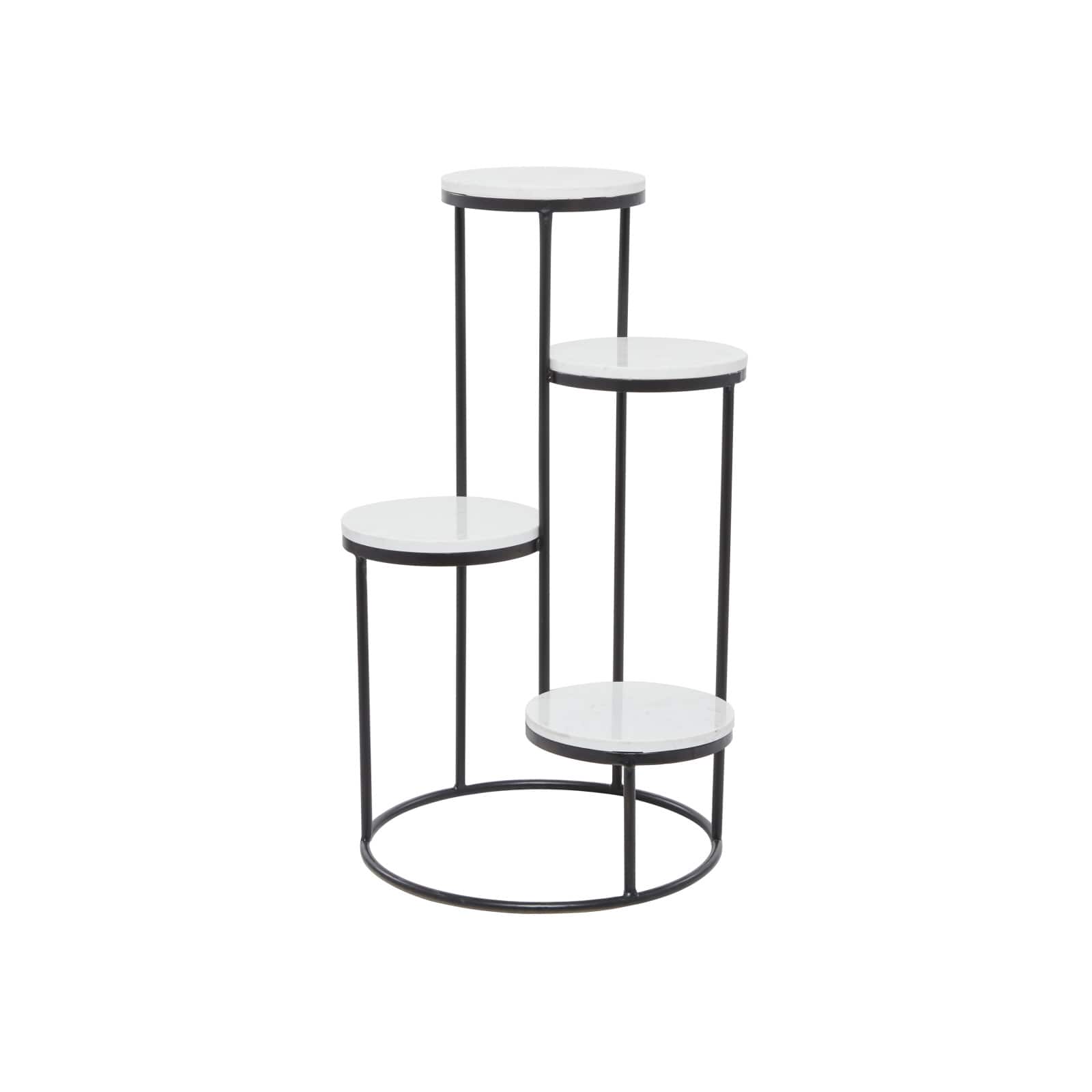 White Iron Modern Plantstand, 31" x 17" x 17"