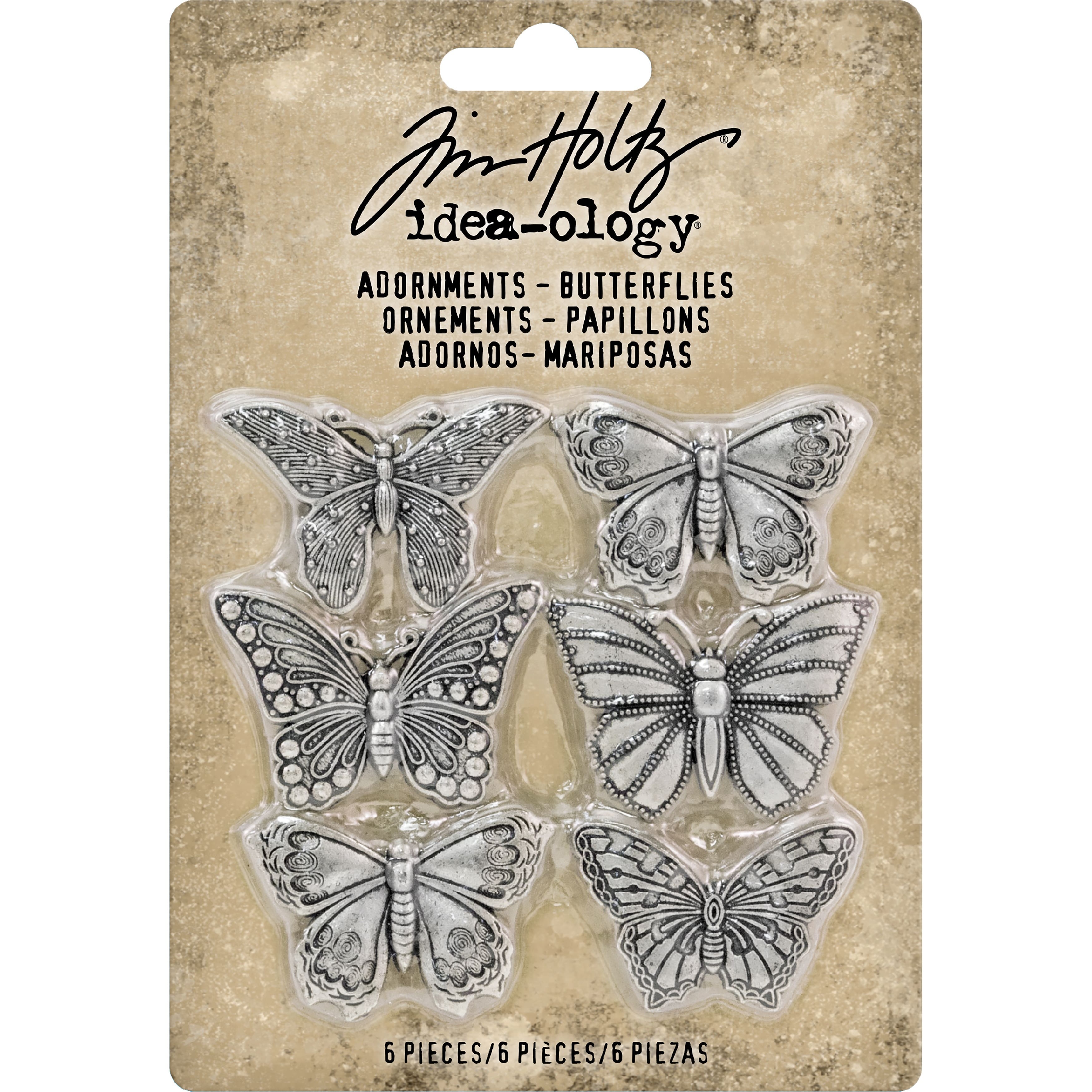 Idea-Ology Metal Adornments 1&#x22; 6/Pkg-Butterflies