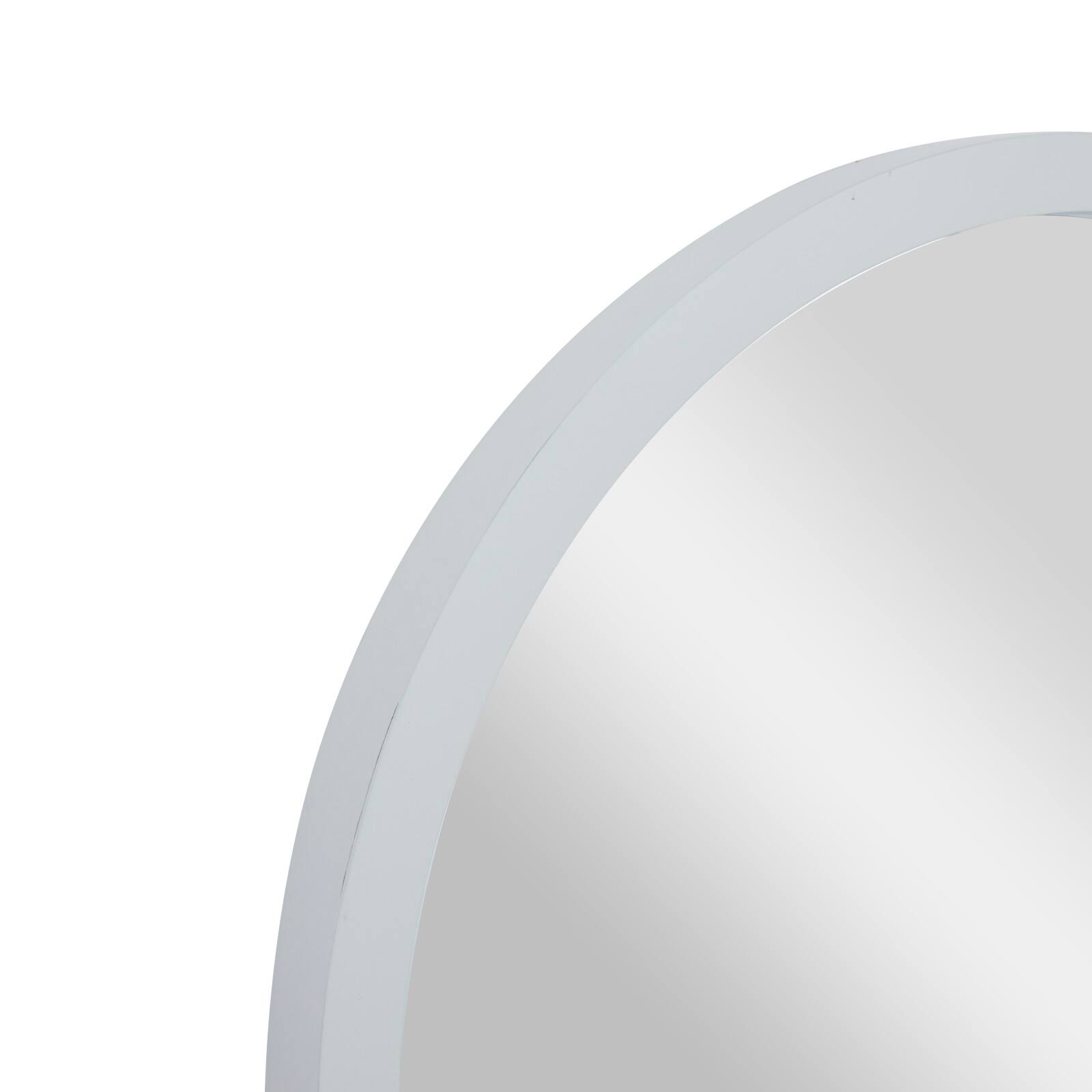 White Contemporary Wall Mirror, 30&#x22; x 2&#x22; x 30&#x22;