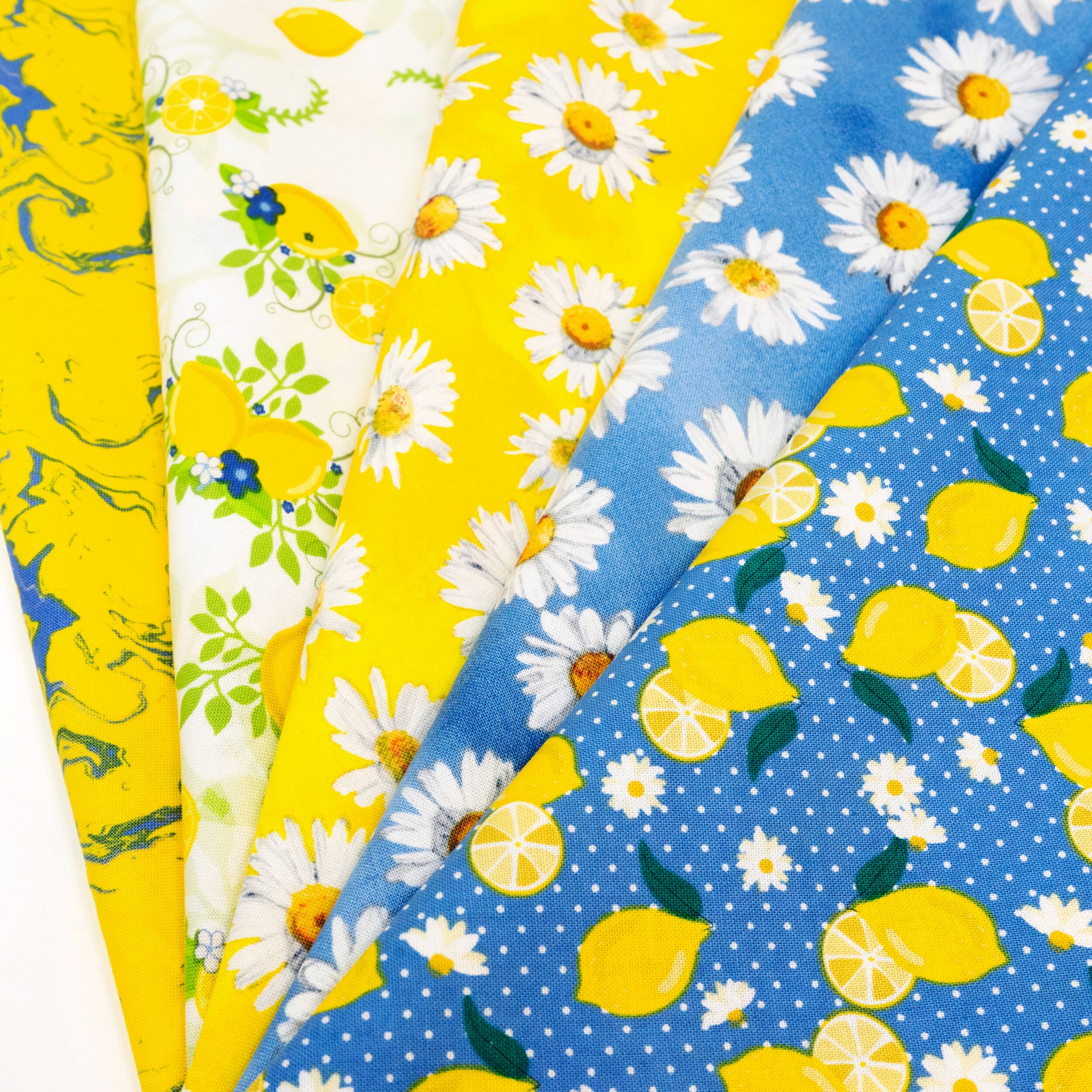 SINGER Daisy And Lemon 100% Cotton 5 Pieces Bundle