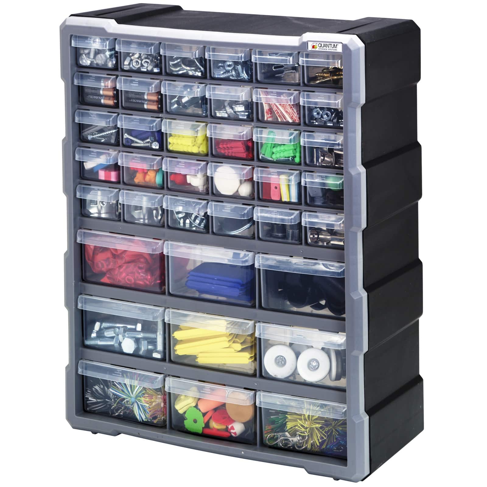 Quantum Storage Systems&#xAE; Black &#x26; Gray 39-Drawer Cabinet