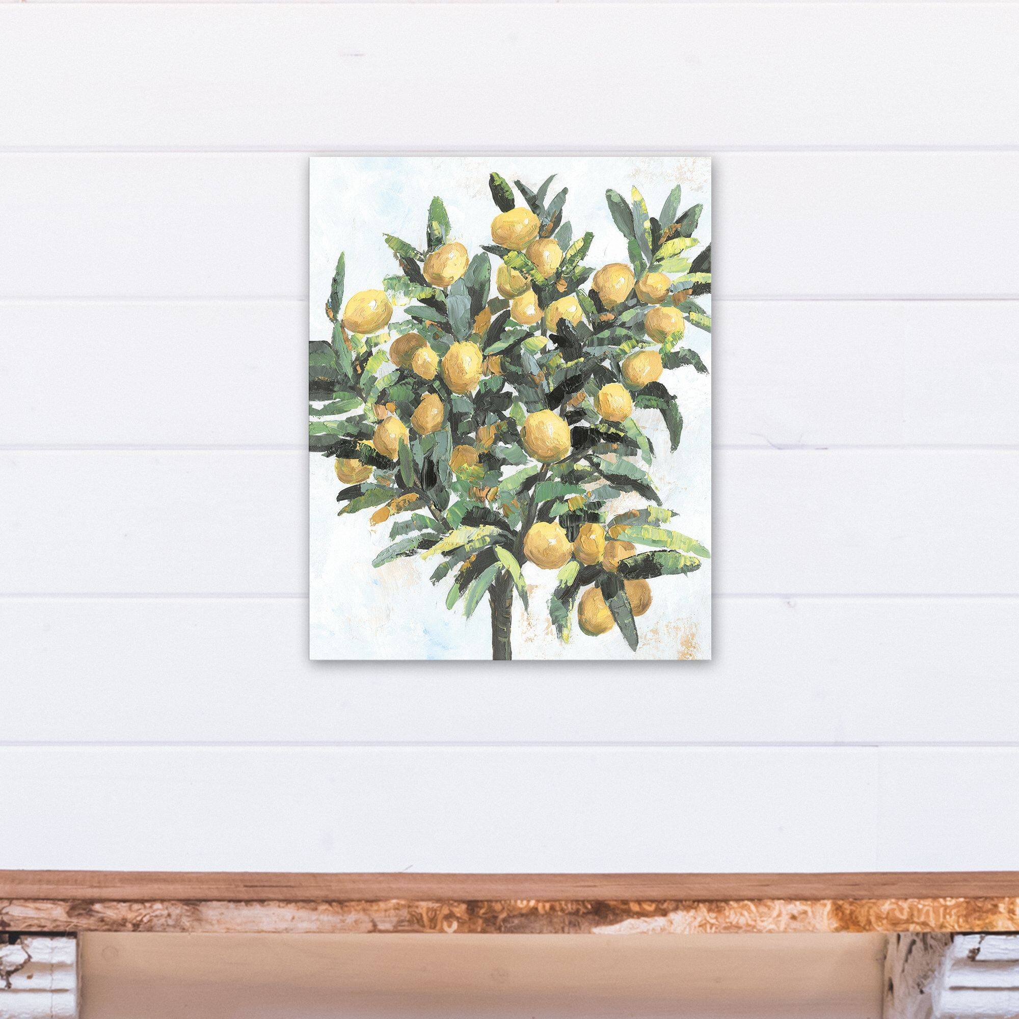 Painted Lemon Tree  16&#x22; x 20&#x22; Canvas Wall Art