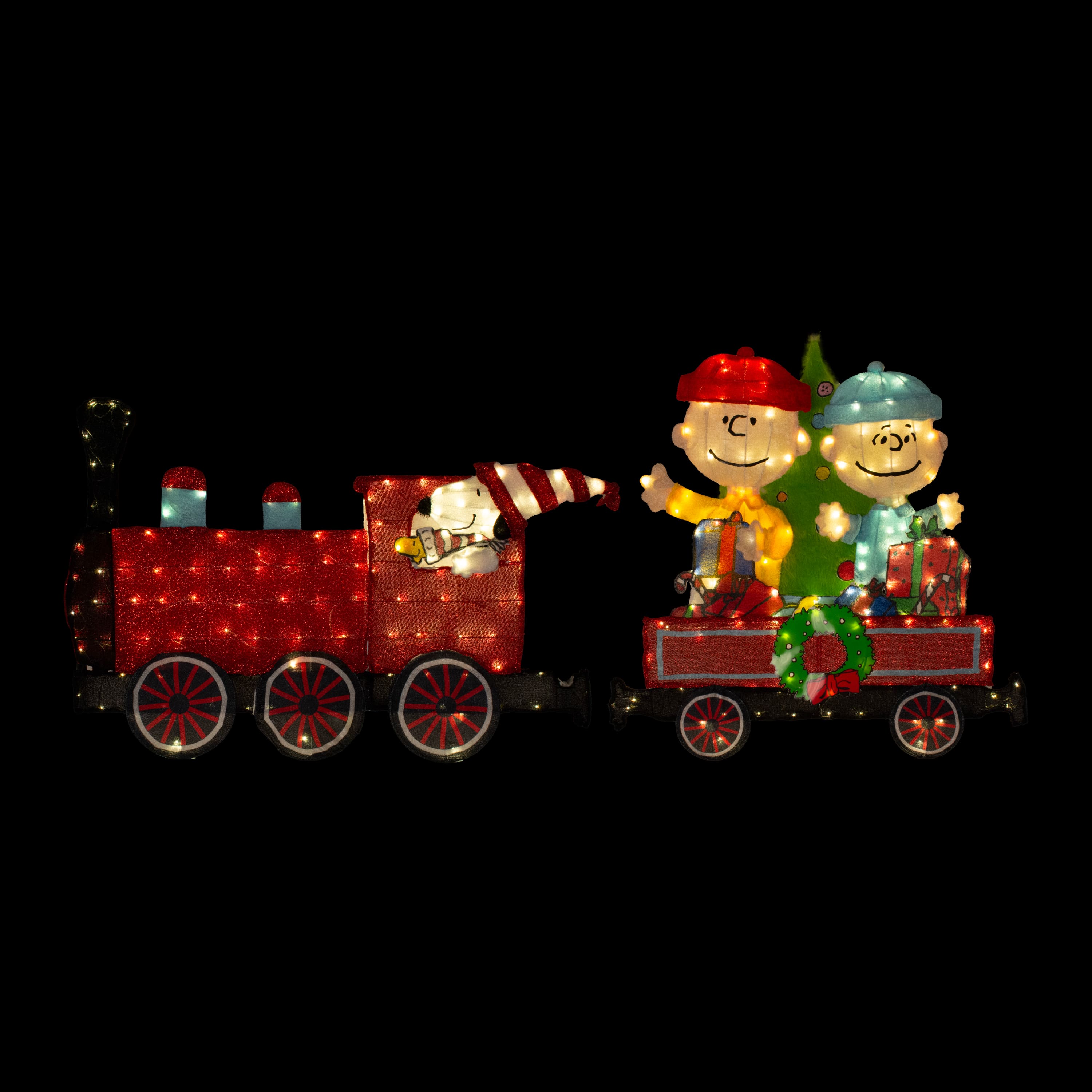 Peanuts® 2-Piece 2D Pre Lit Train Yard Art Set