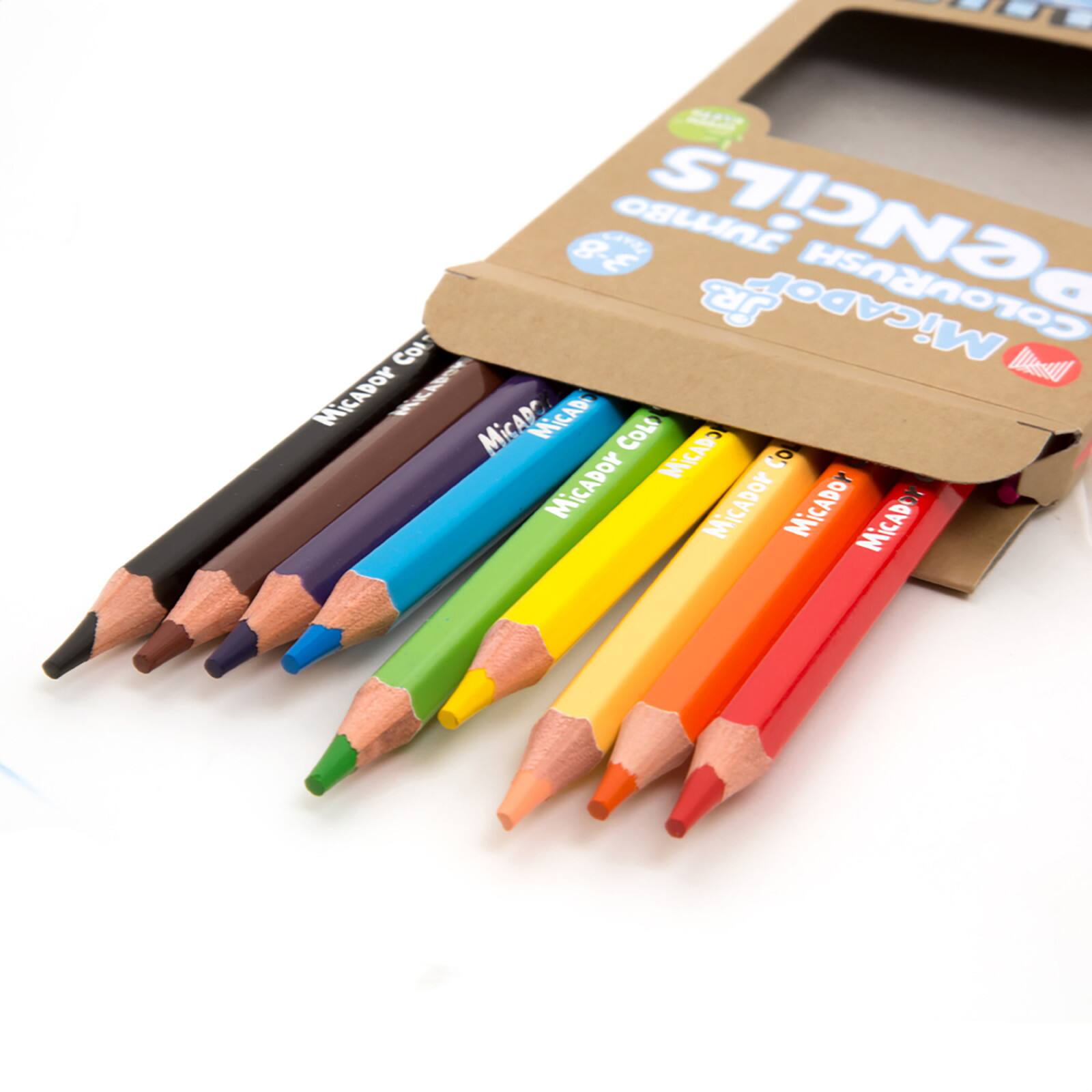 Micador Jr. ColouRush 10 Color Jumbo Pencil Set