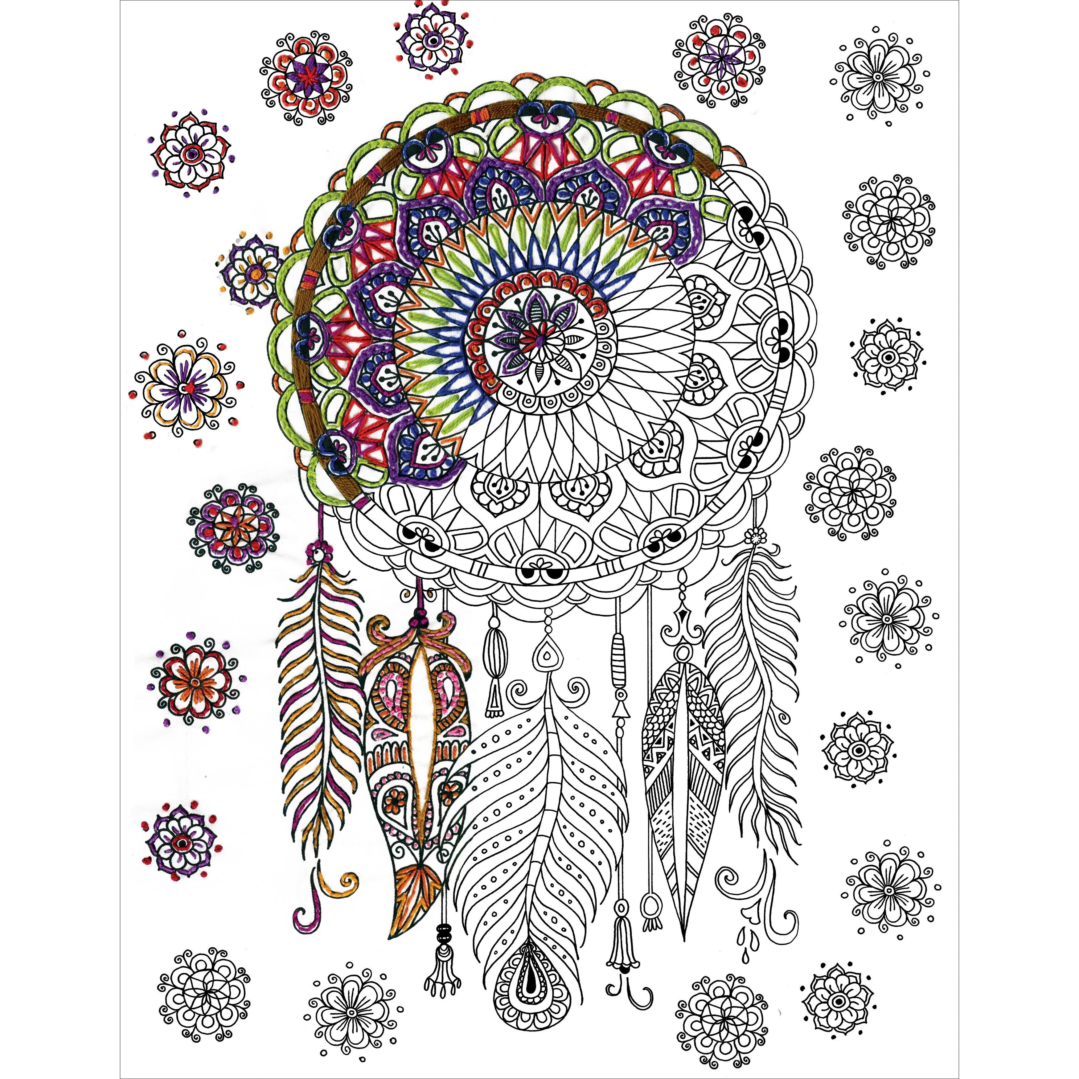 Design Works™ Zenbroidery Trendy Dream Catcher Stamped Embroidery Kit