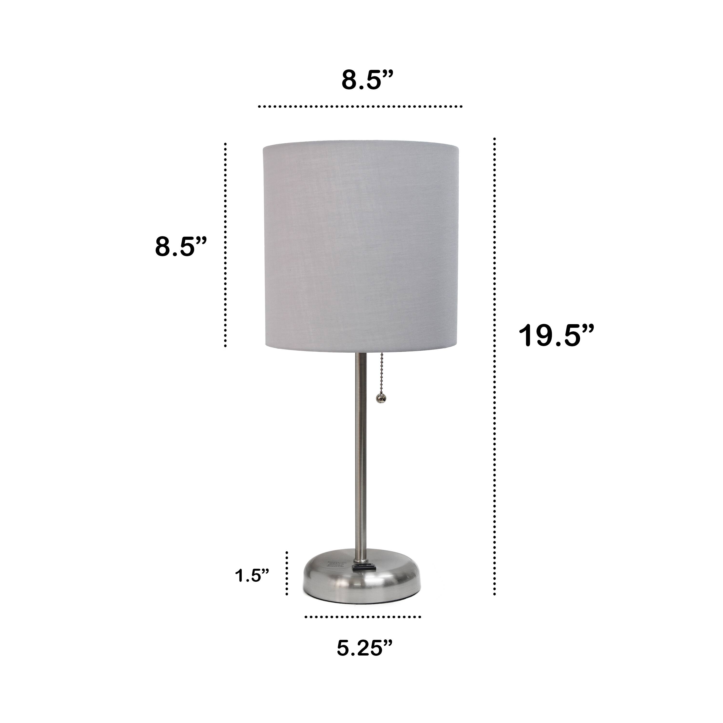 Creekwood Home Oslo 19.5&#x22; Power Outlet Table Lamp