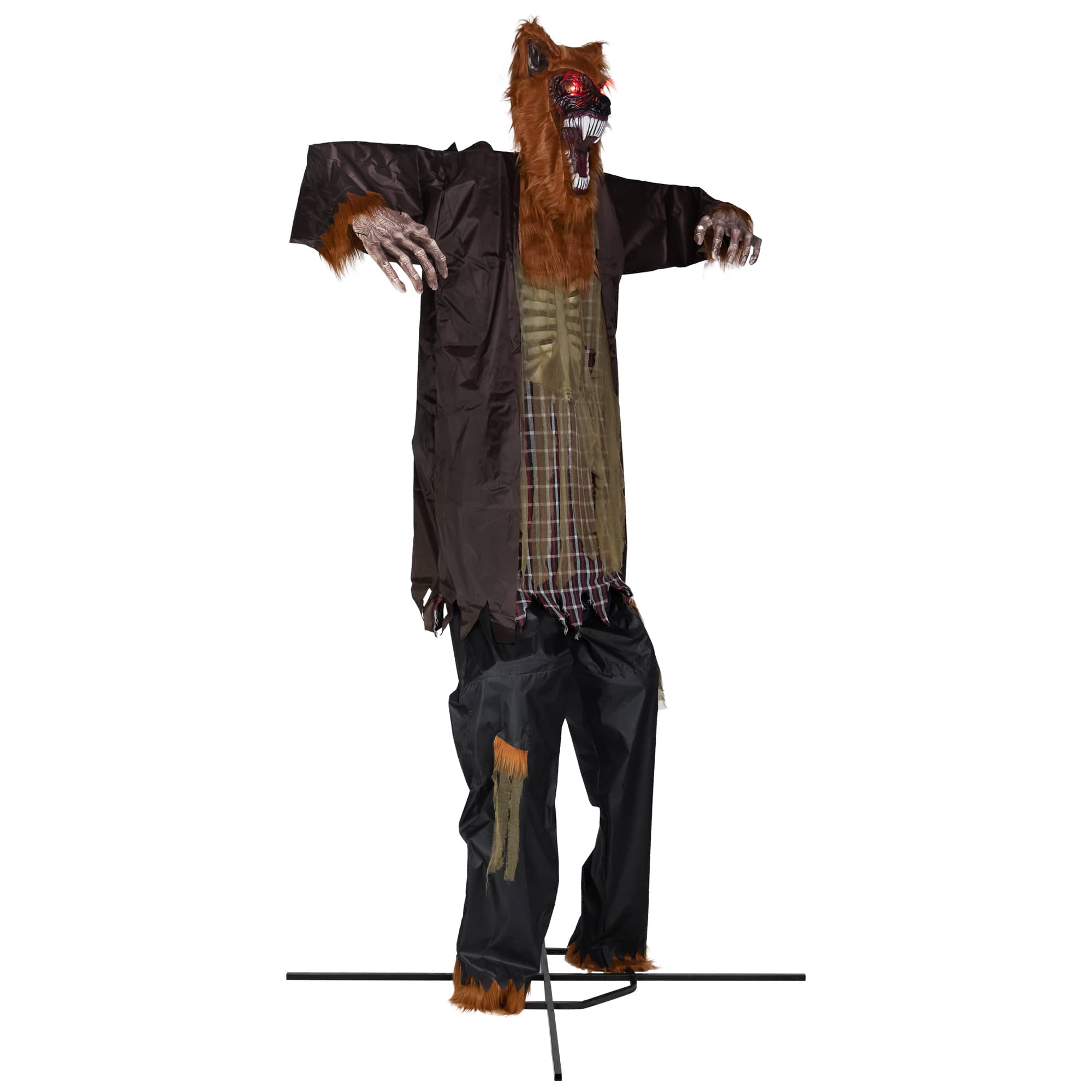 Huge Lighted and Animated Talking Werewolf Commercial Outdoor Halloween Decoration - 12&#x27;