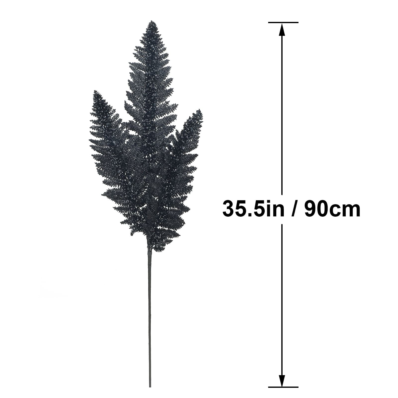 3ft. Black Sequin Fern Stem by Ashland&#xAE;