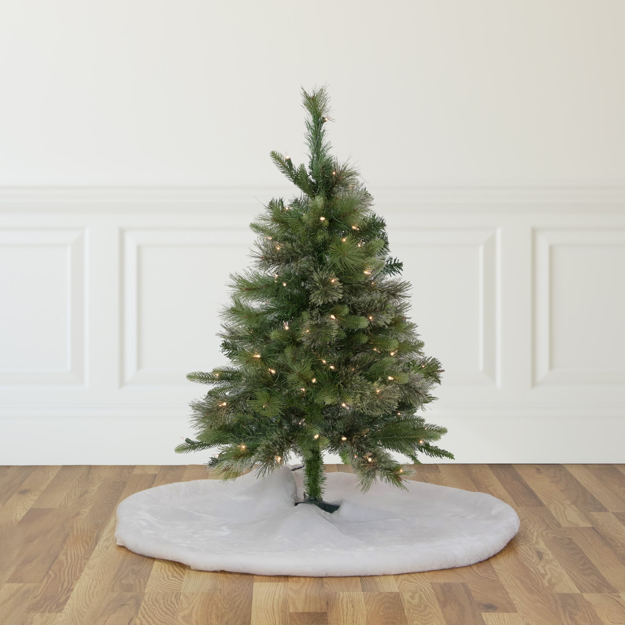 3ft. Pre-Lit Kingston Cashmere Pine Full Artificial Christmas Tree, Clear Lights