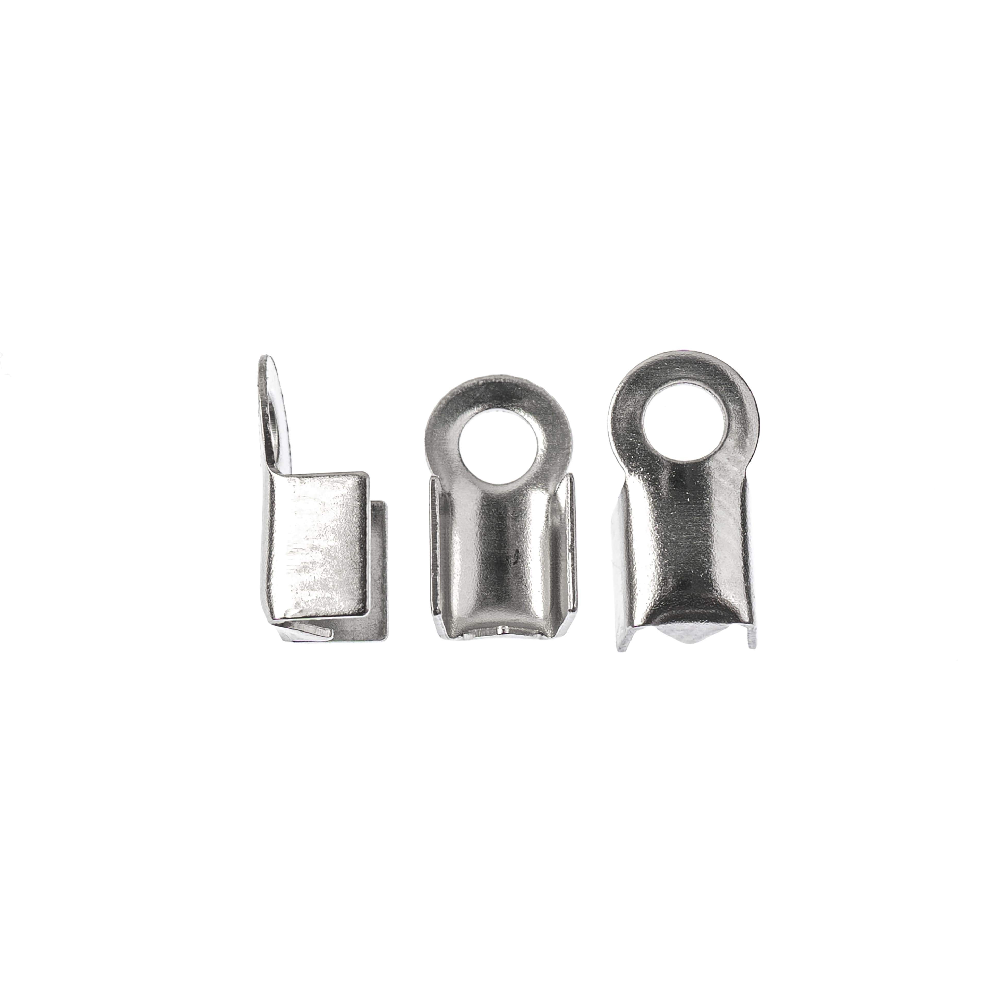 12 Packs: 15 ct. (180 total) 9mm Stainless Steel Folding End Crimps by Bead Landing&#x2122;