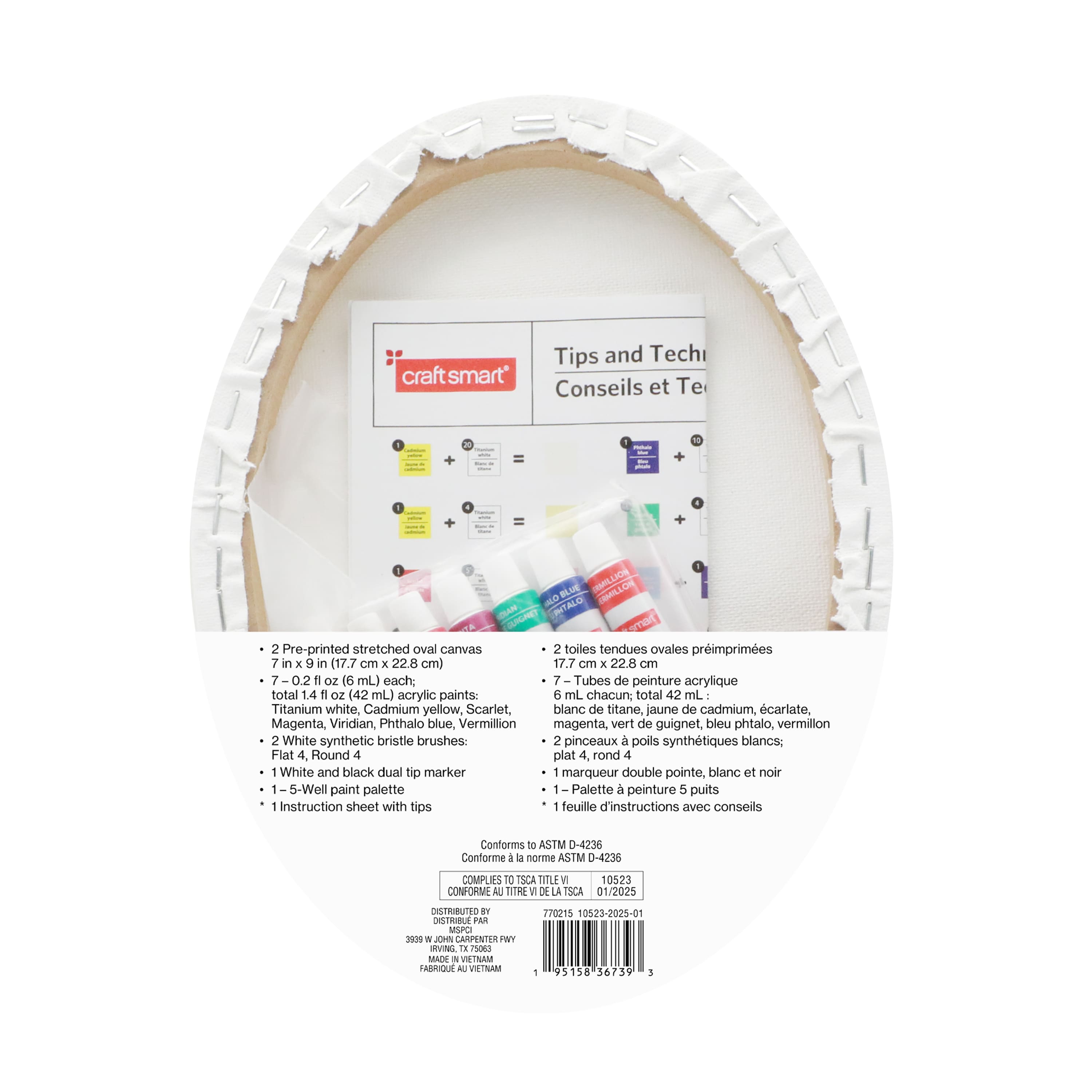 7" x 9" Floral Glove & Tea Oval Canvas Painting Kit by Craft Smart®