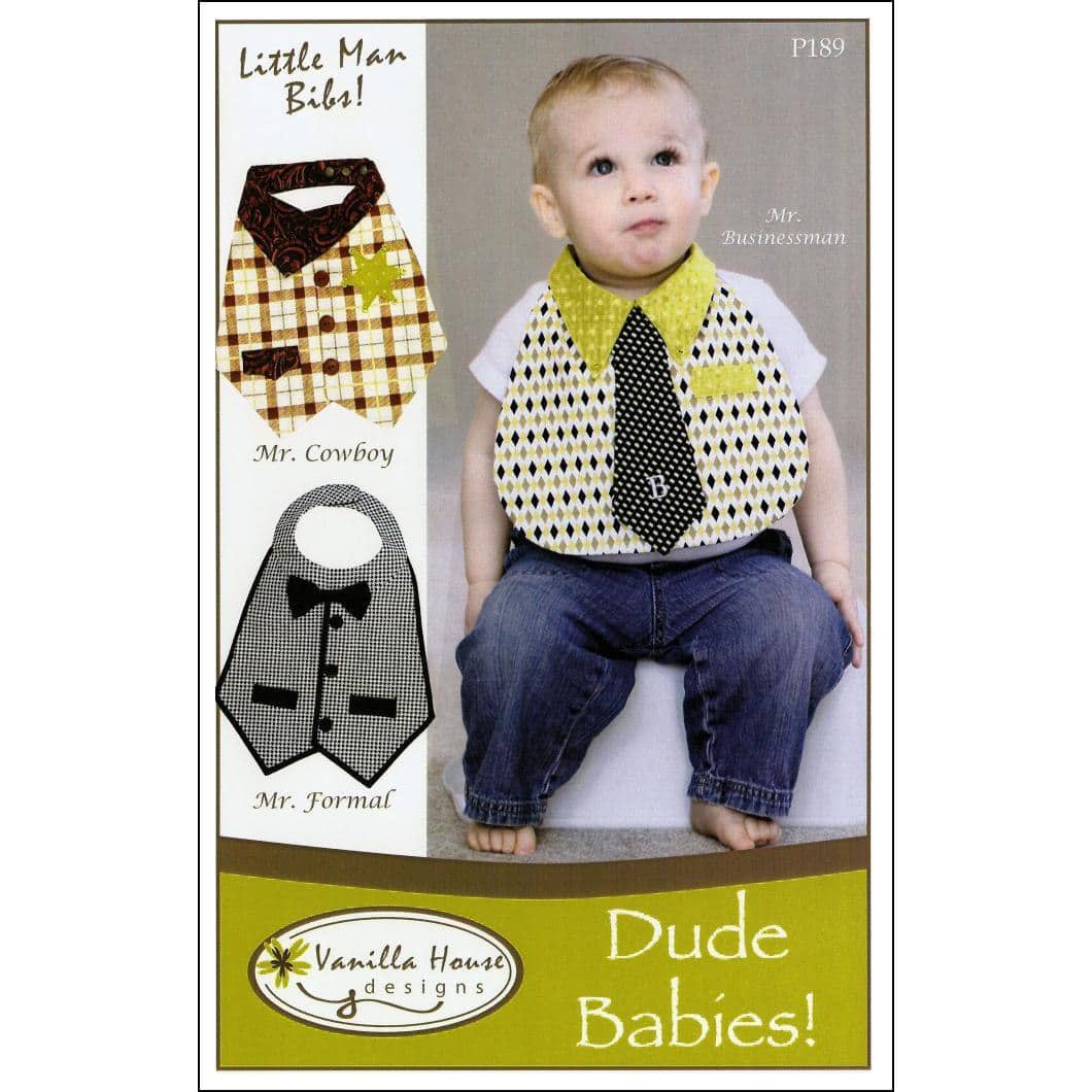 Vanilla House Dude Babies Bibs Pattern