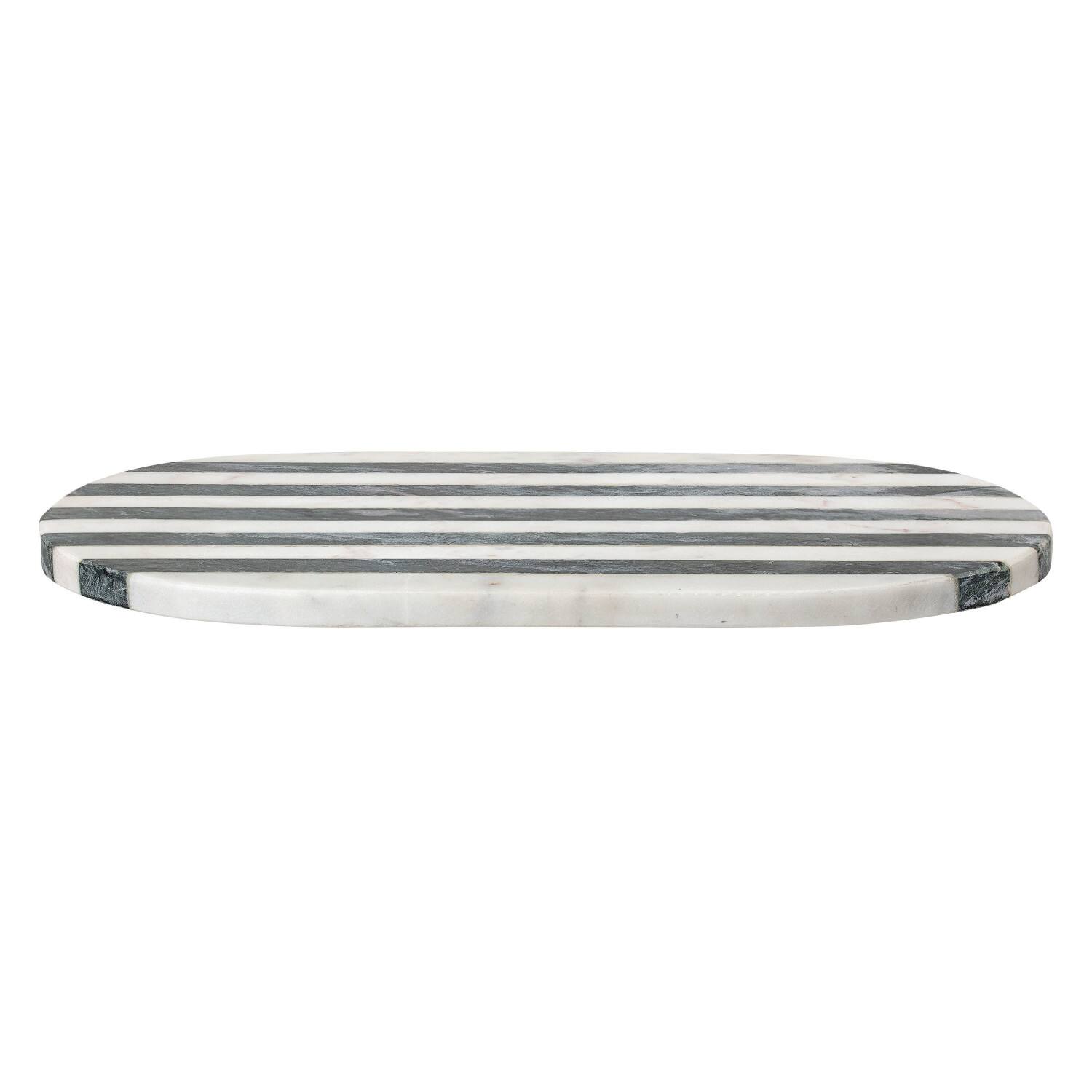 Hello Honey&#xAE; Black &#x26; White Striped Marble Cutting Board